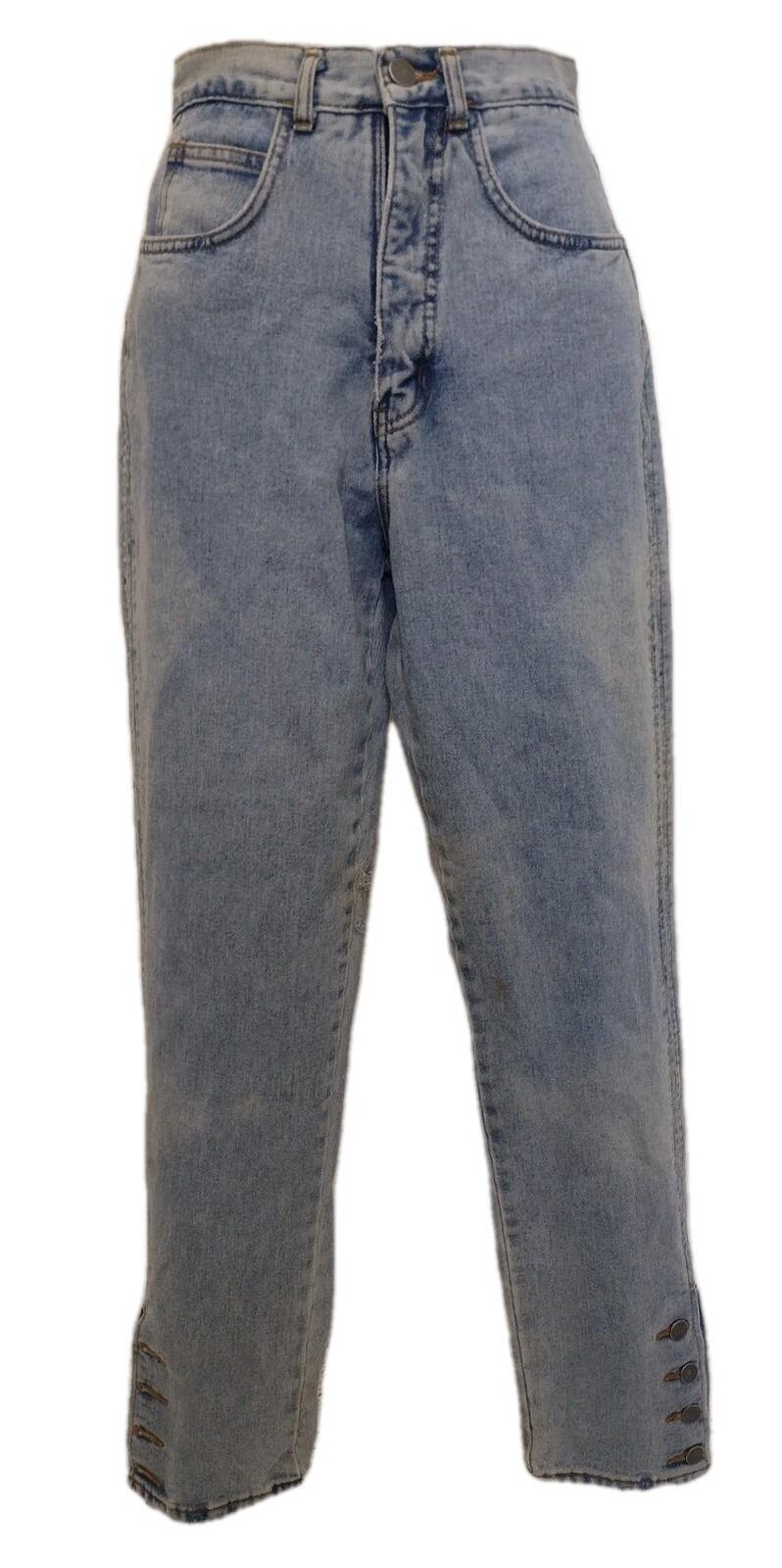 Used Denim Revolution 90s Macau High Waist Tapered Jeans Button Cuff Sz 26