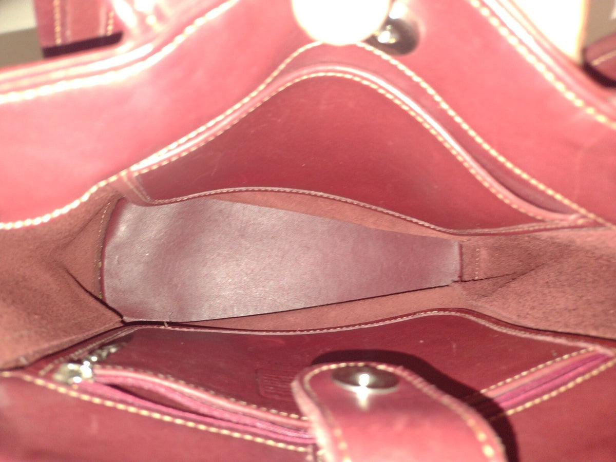 Vintage Coach 9305 Medium Bleecker Tote Mahogany Leather Made In USA