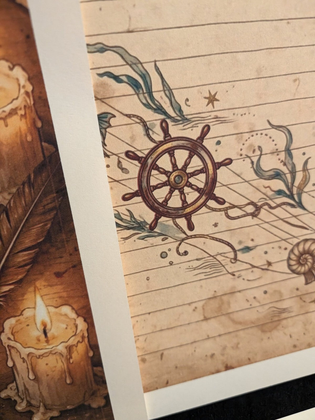 Cartographer Paper Kit 6pc Nautical Map Journal Ephemera Junk Journal Scrapbook