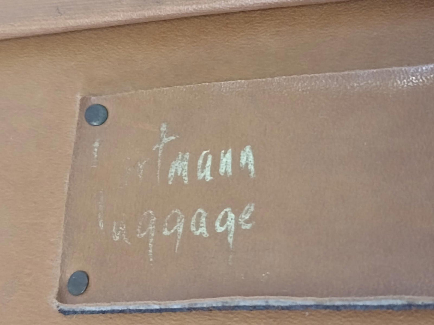 1940s Hartmann Leather Suitcase 18.5x13.5x5 Paisley Lined Organizer Case