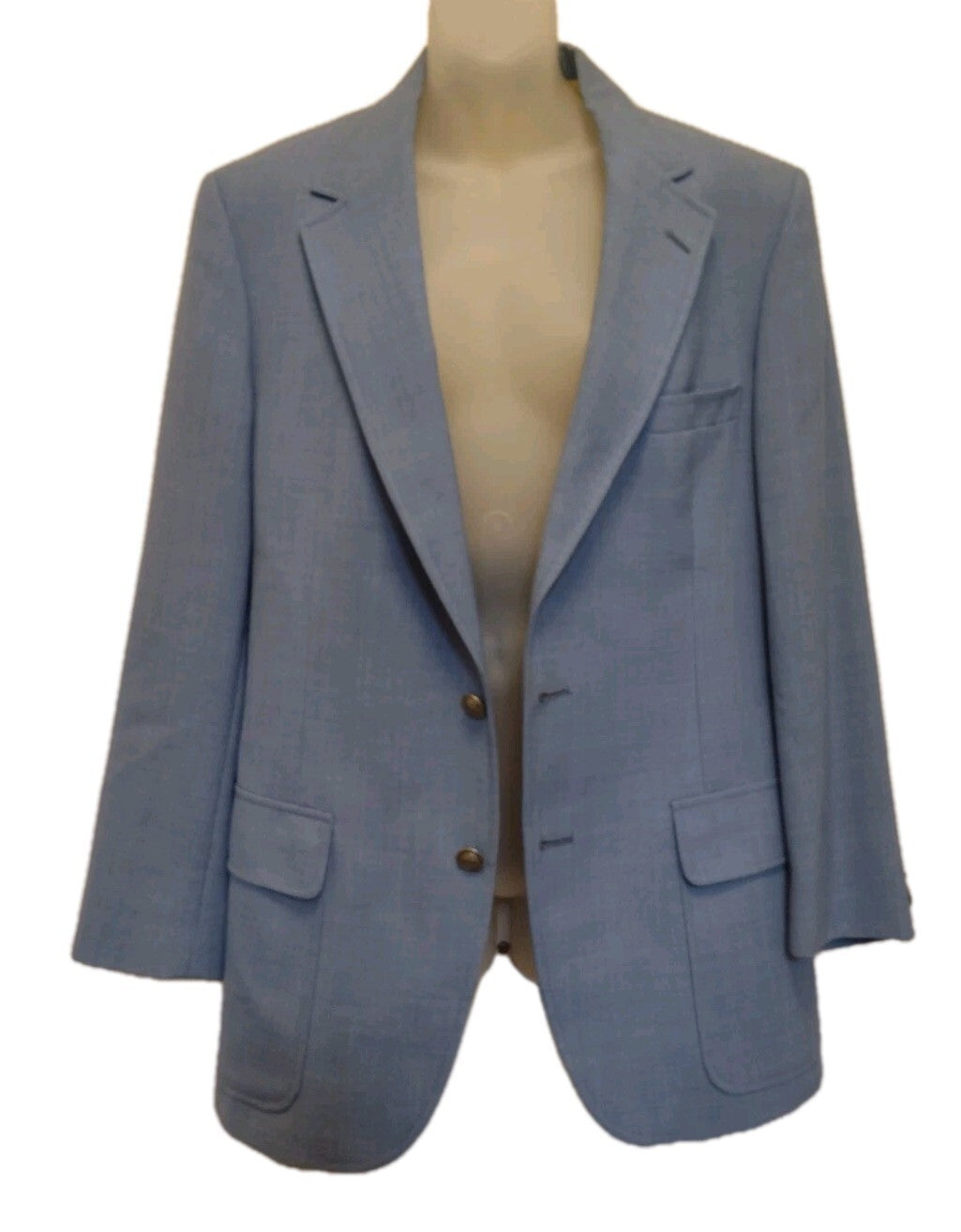 Vintage Bloomingdale’s Traditionalist Men’s Blazer Blue Pewter Crest Buttons 40R