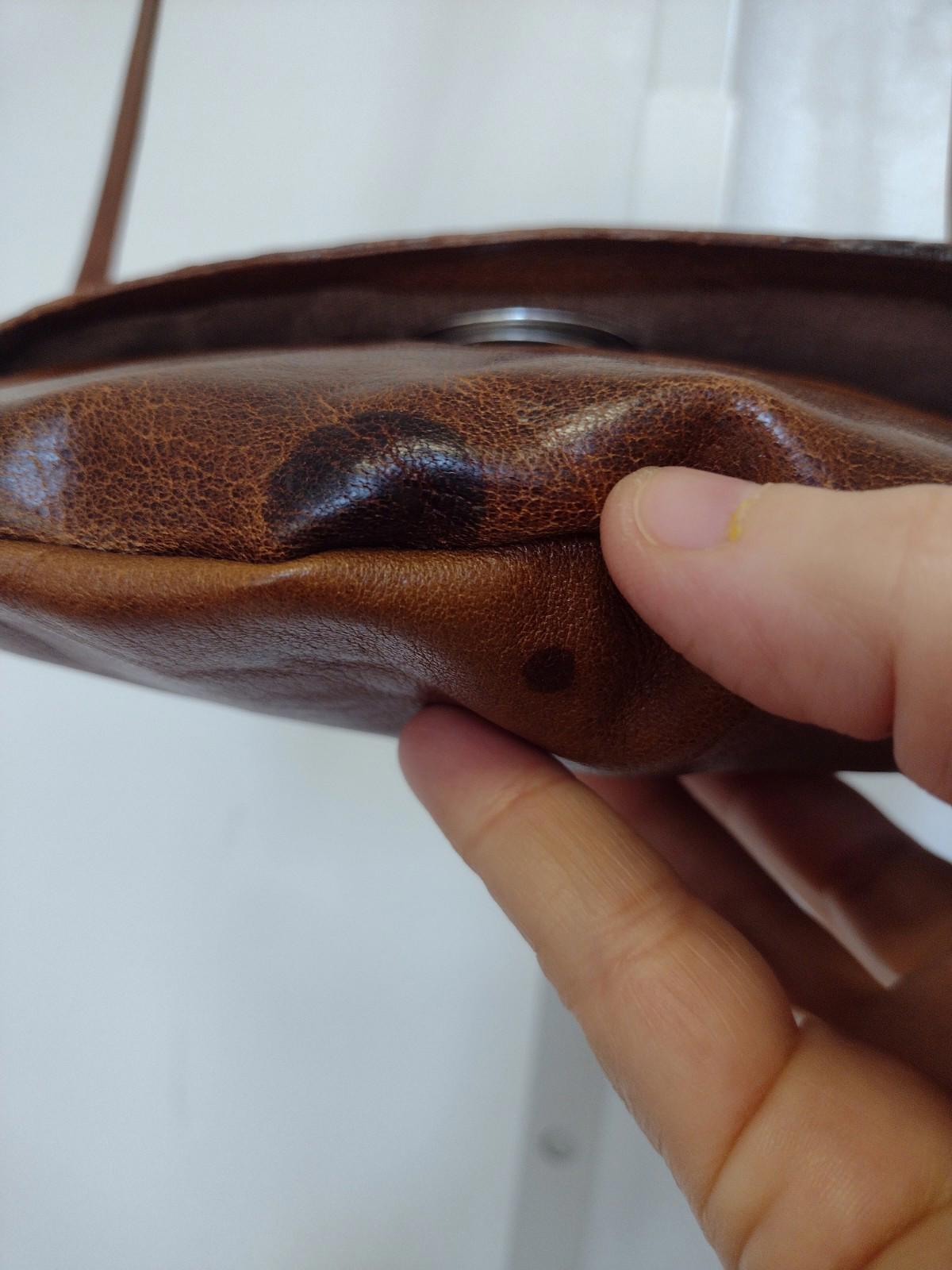 Vintage 80s Handmade Leather Crescent Crossbody Bag Falcon Crest Turn Lock