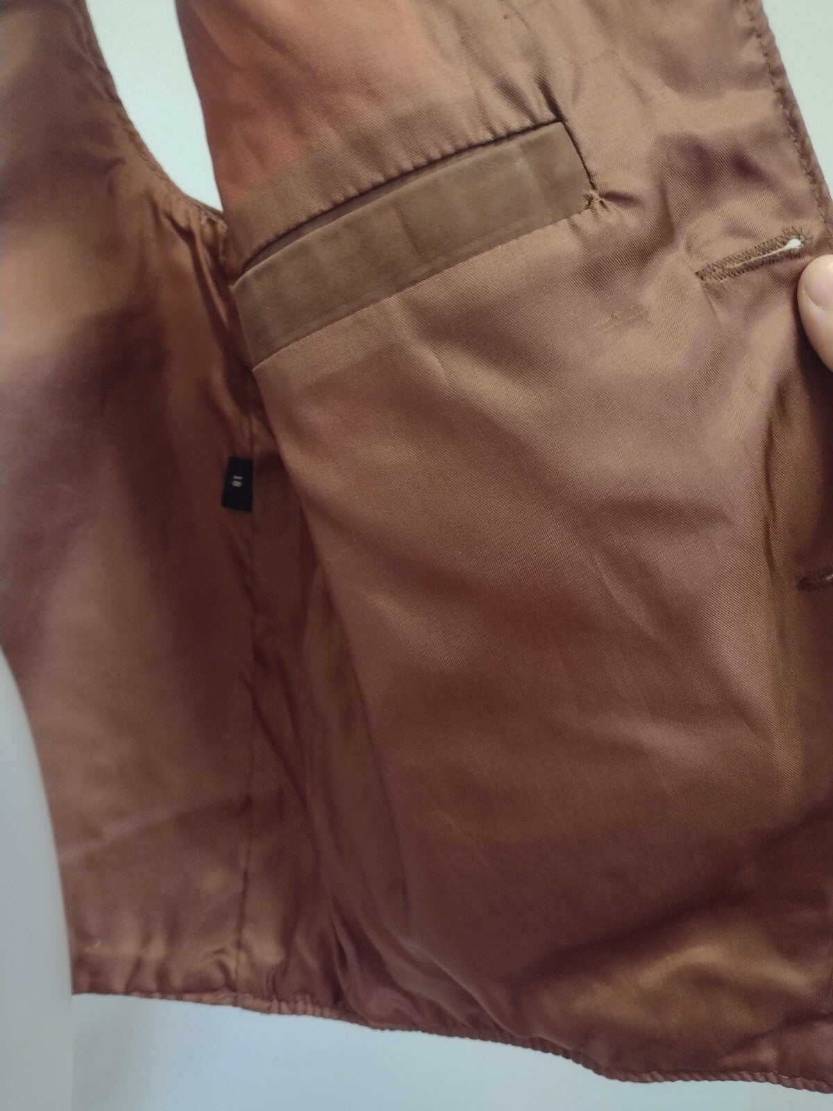Vintage Steer Brand Leather Vest Men L Made USA Western Cowboy 70s 80s Brown
