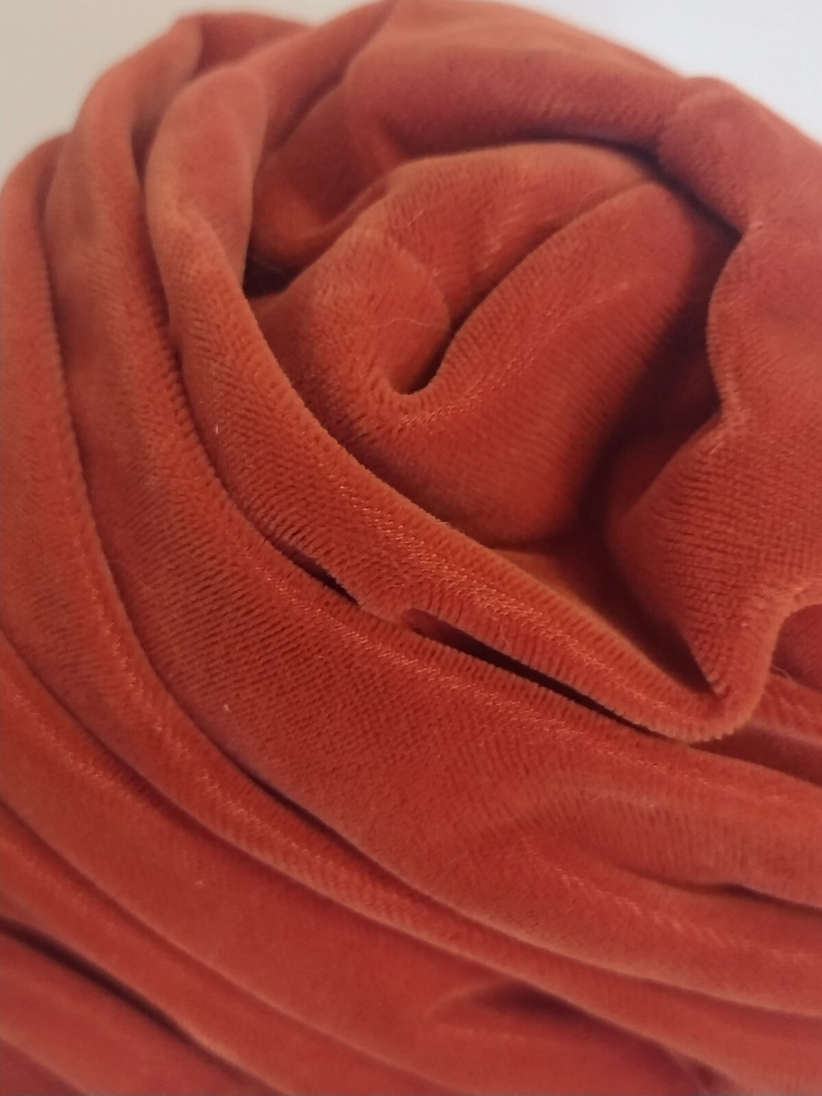 1940s Burnt Orange Velvet Turban Hat Pleated Sculptural Toque Handmade Vintage