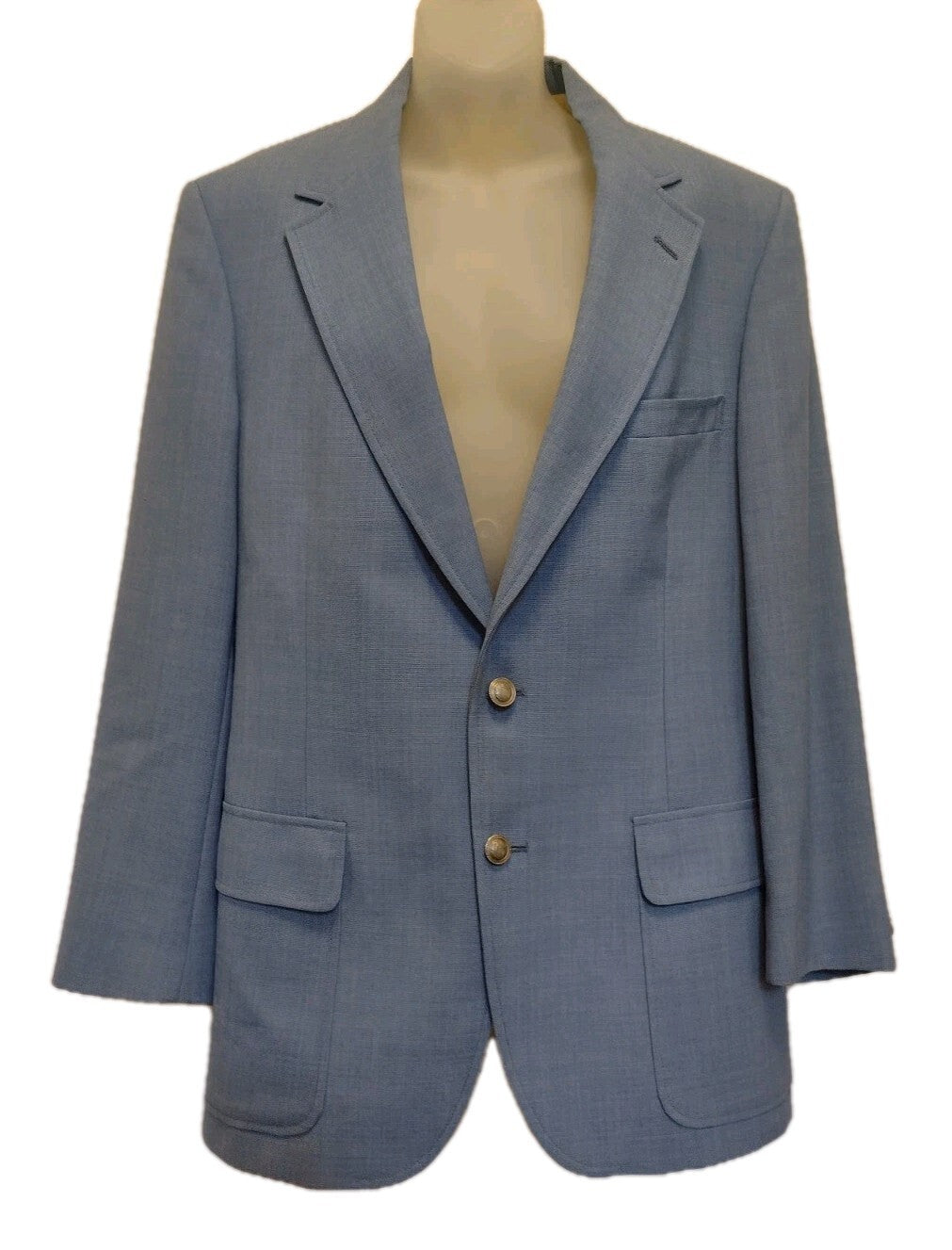Vintage Bloomingdale’s Traditionalist Men’s Blazer Blue Pewter Crest Buttons 40R