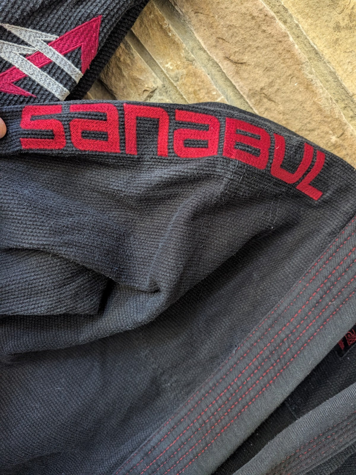 2 Black BJJ Gi Jackets A0 A1 Sanabul & All American MMA Jiu Jitsu Kimono Tops
