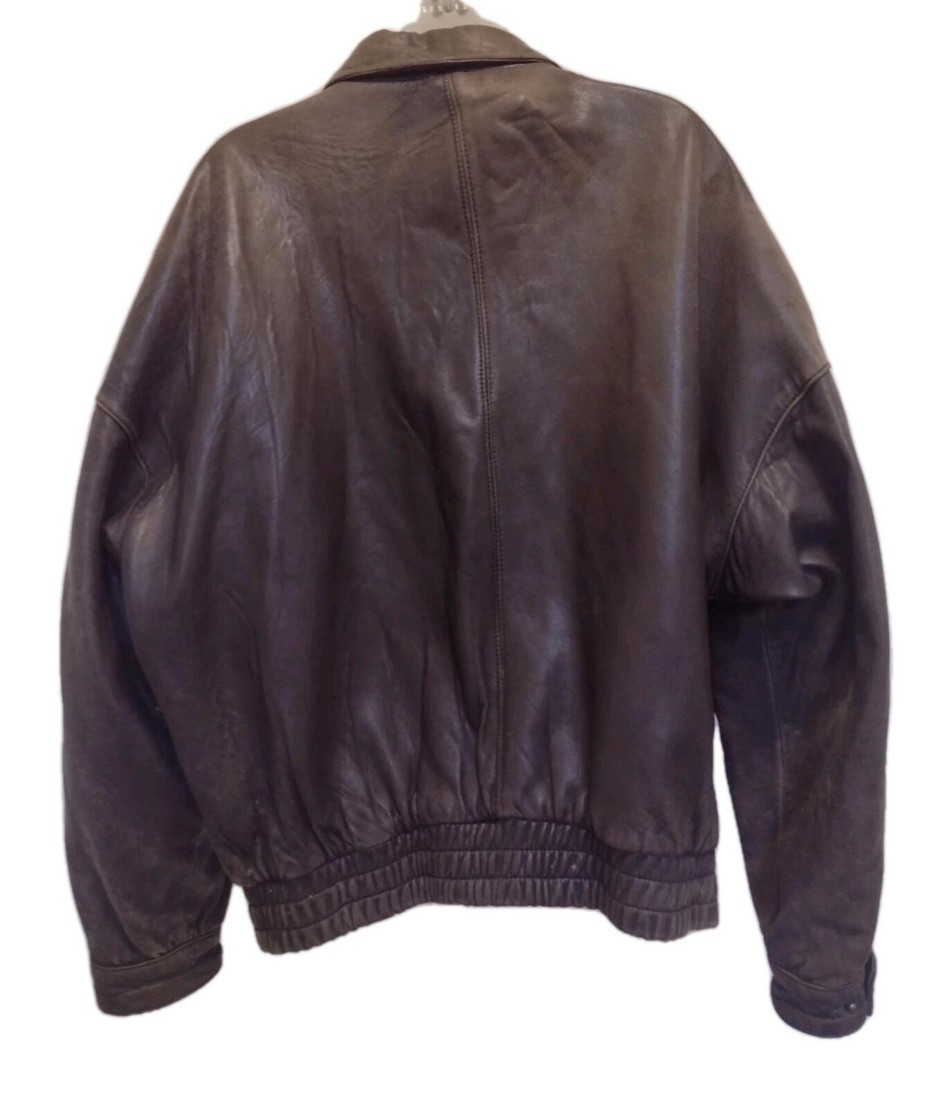80s Luis Alvear Lamb Leather Bomber L Korea Soft Patina
