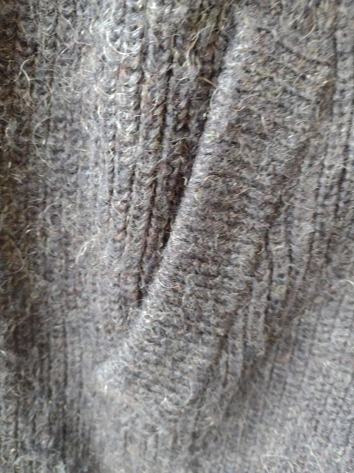 Free People Cloudy Day Wool Mohair Alpaca Fuzzy Grandpa Cardigan S Charcoal