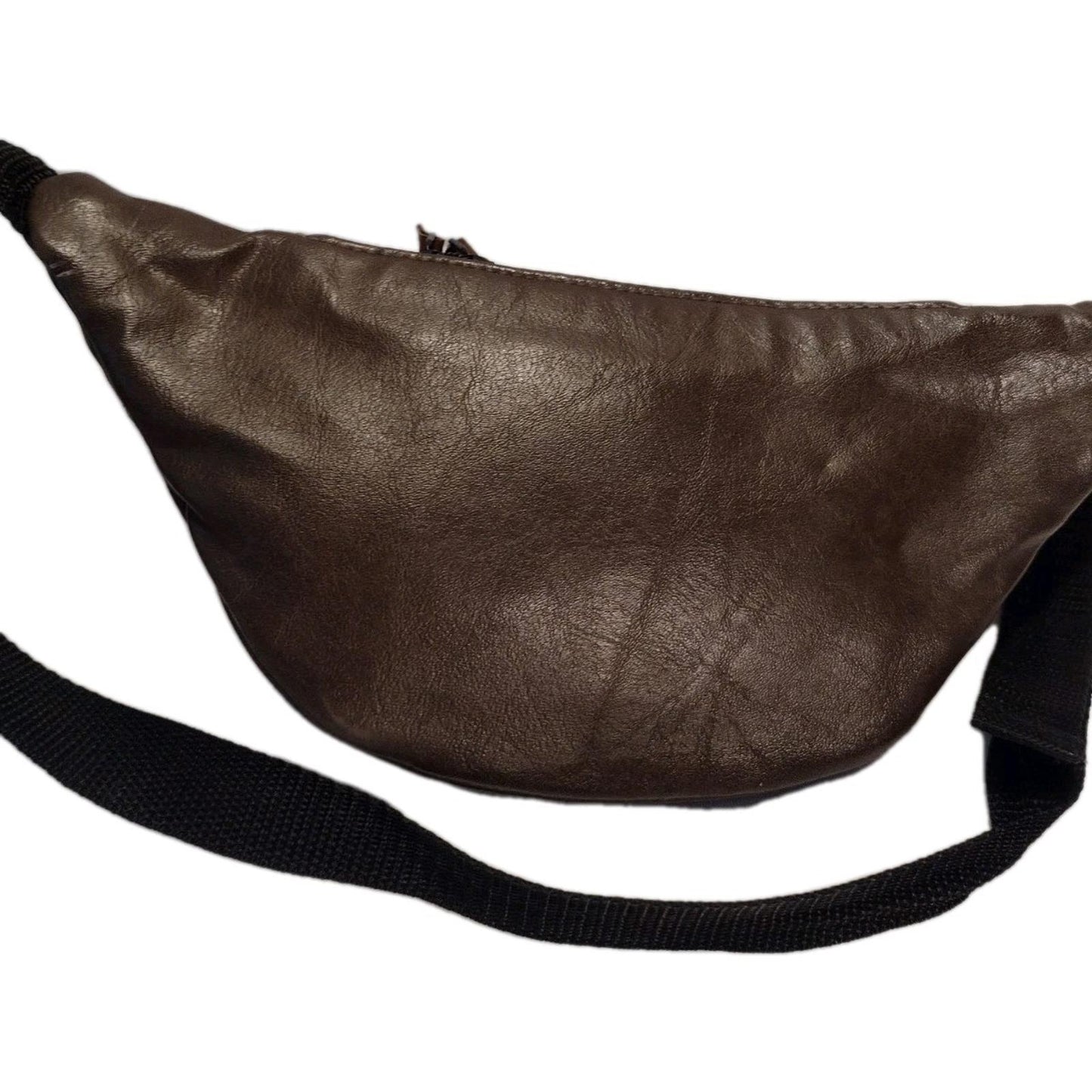 Tandem Bags Aspen Woods Leather Fanny Pack Brown Multi Pocket Waist Bag 38"
