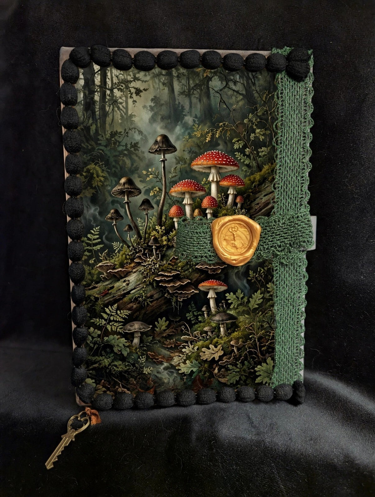 Mushroom 6 Paper Kit Gothic Journal Ephemera Dark Forest Junk Journal Scrapbook