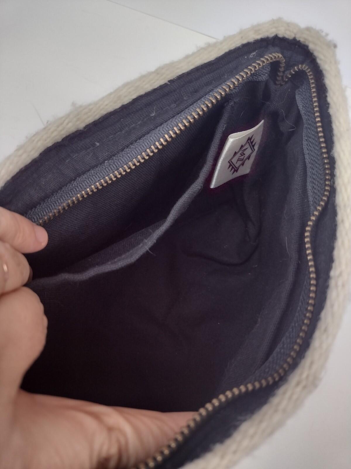 MZ Fair Trade Oaxaca Wool Pouch Handmade Zapotec Artisan Bag Boho Case