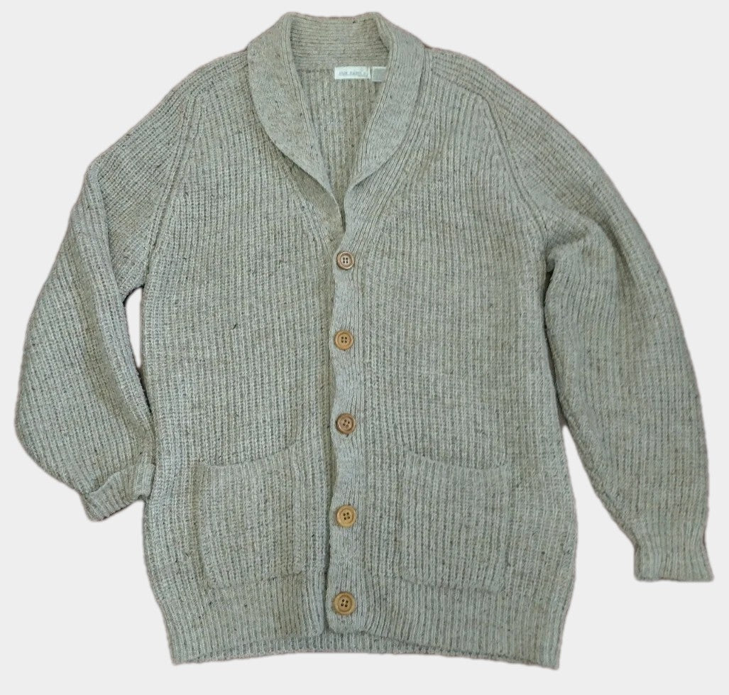 Cardigan Sweater Vintage Brian MacNeil 2X Tall Wool Blend Shawl Collar Grandpa