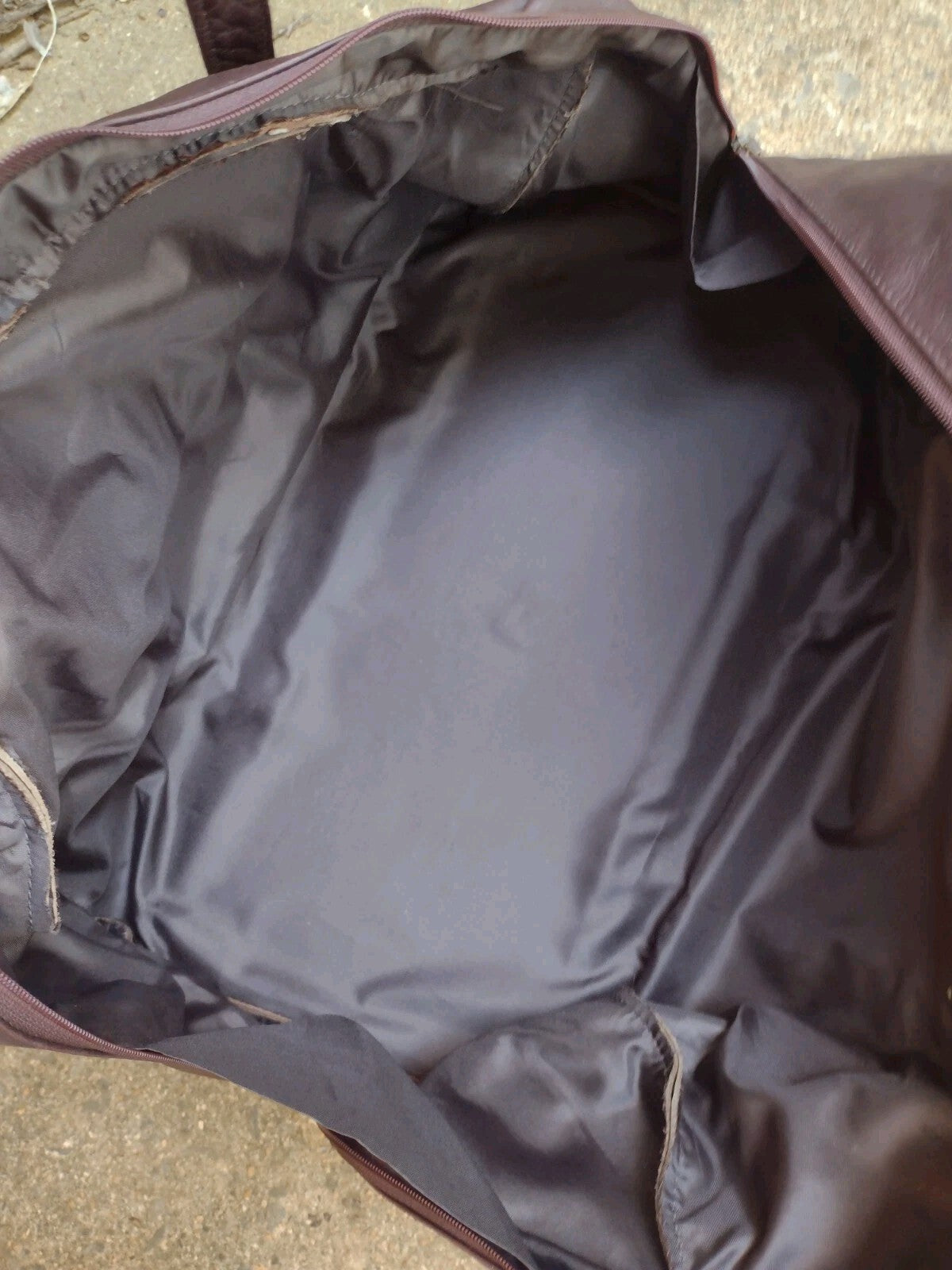 Vintage Genuine Leather Duffel Bag Chocolate Brown Weekender Travel Carry On