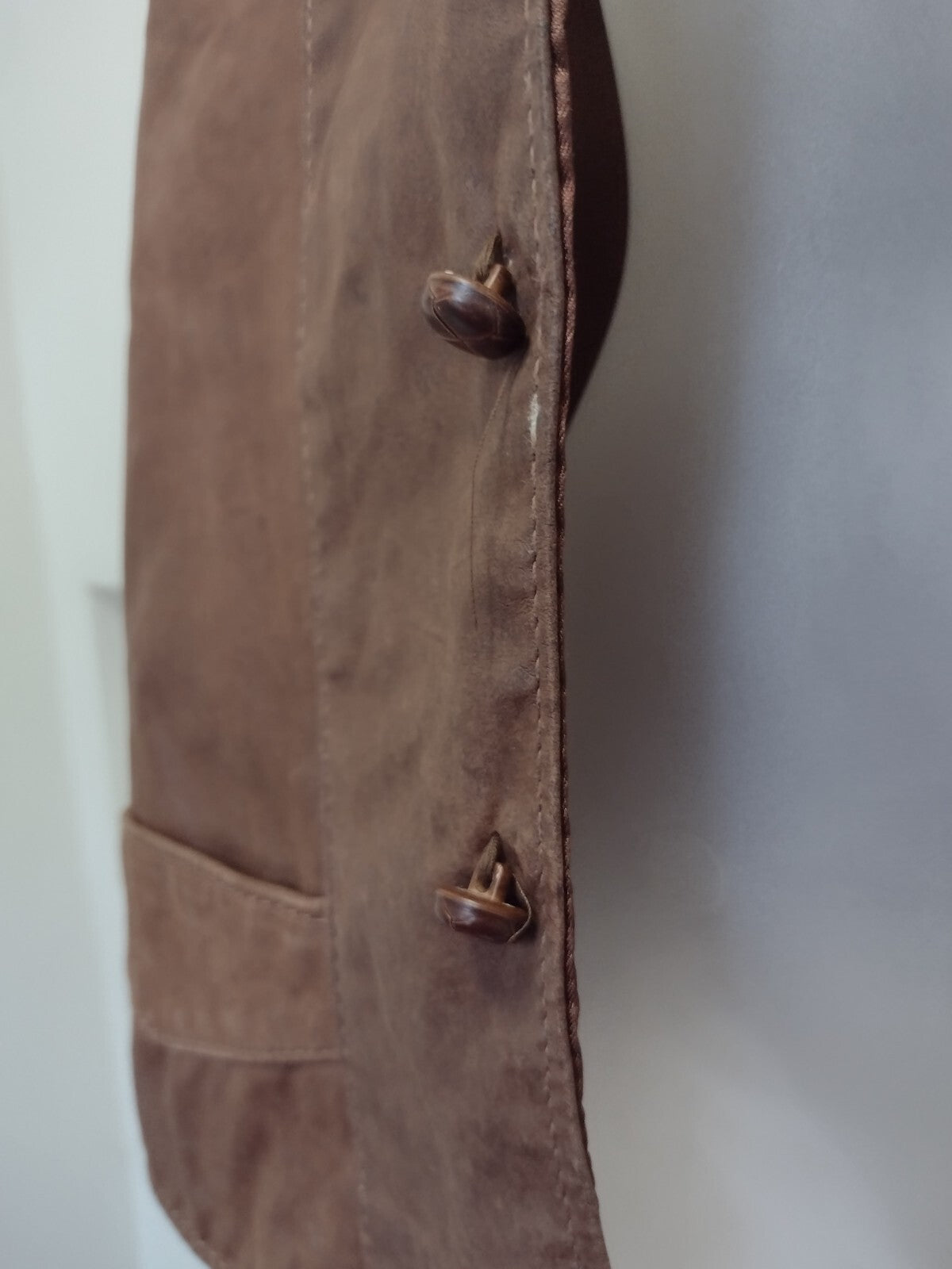 Vintage Steer Brand Leather Vest Men L Made USA Western Cowboy 70s 80s Brown