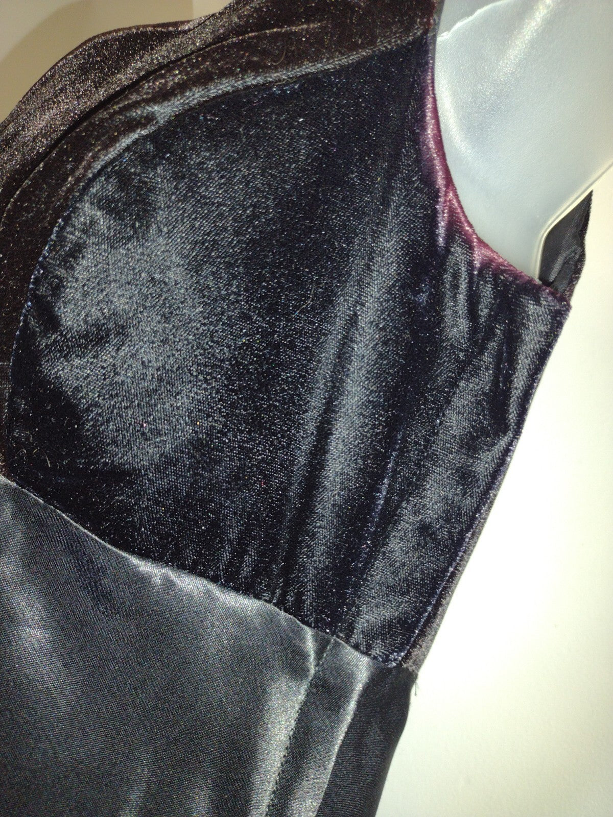 Vintage 90s All That Jazz Black Velvet Satin Maxi Dress Goth Formal Strappy