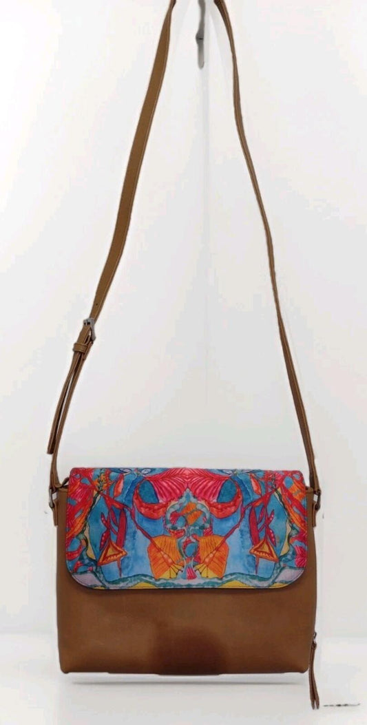 Maria Jose Capella Rare Artisan Made Structured Leather Crossbody Bag