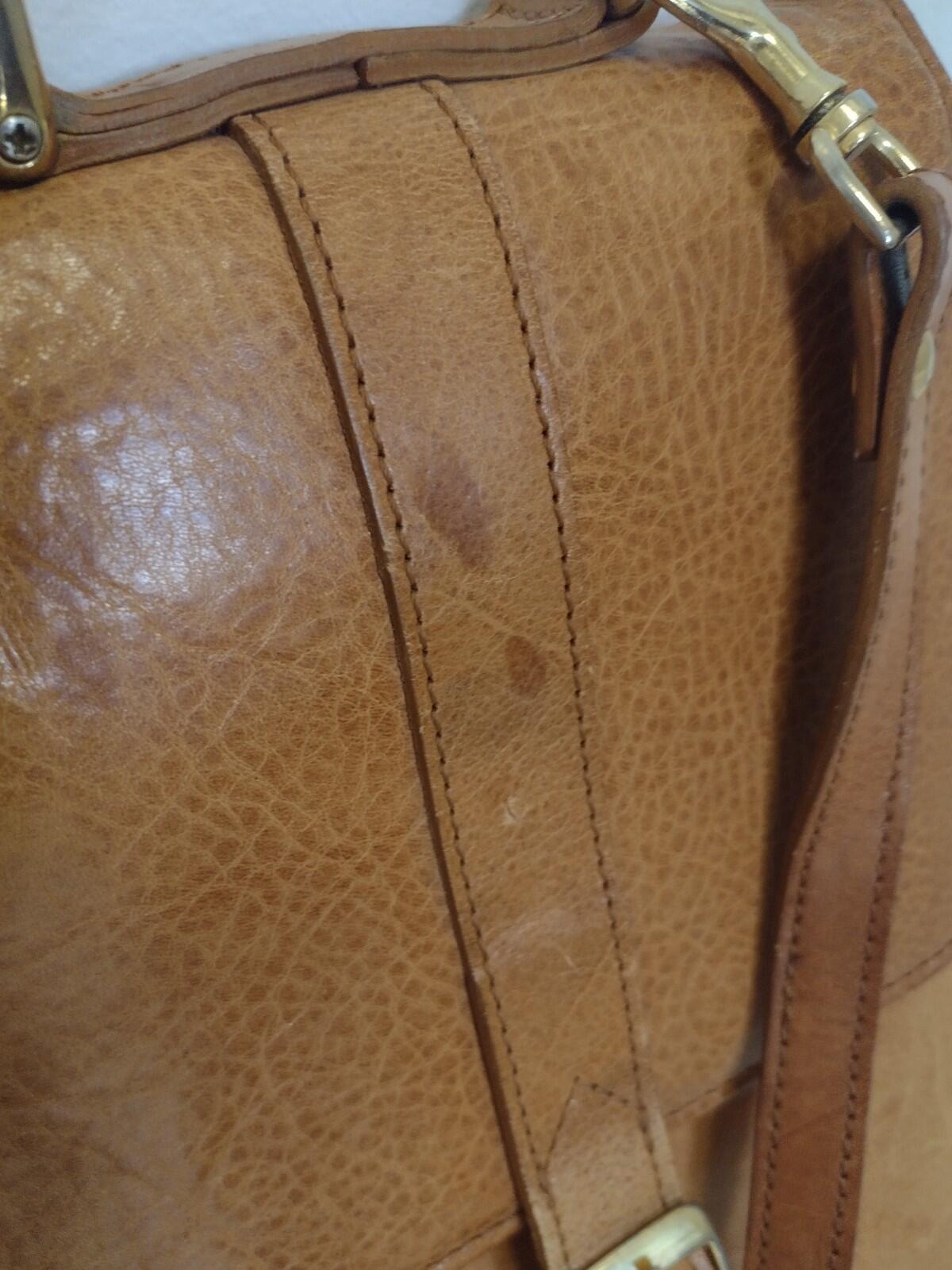 VTG 70s Leather Briefcase Patina Brown 16x12x5 Classic Workwear Executive Bag