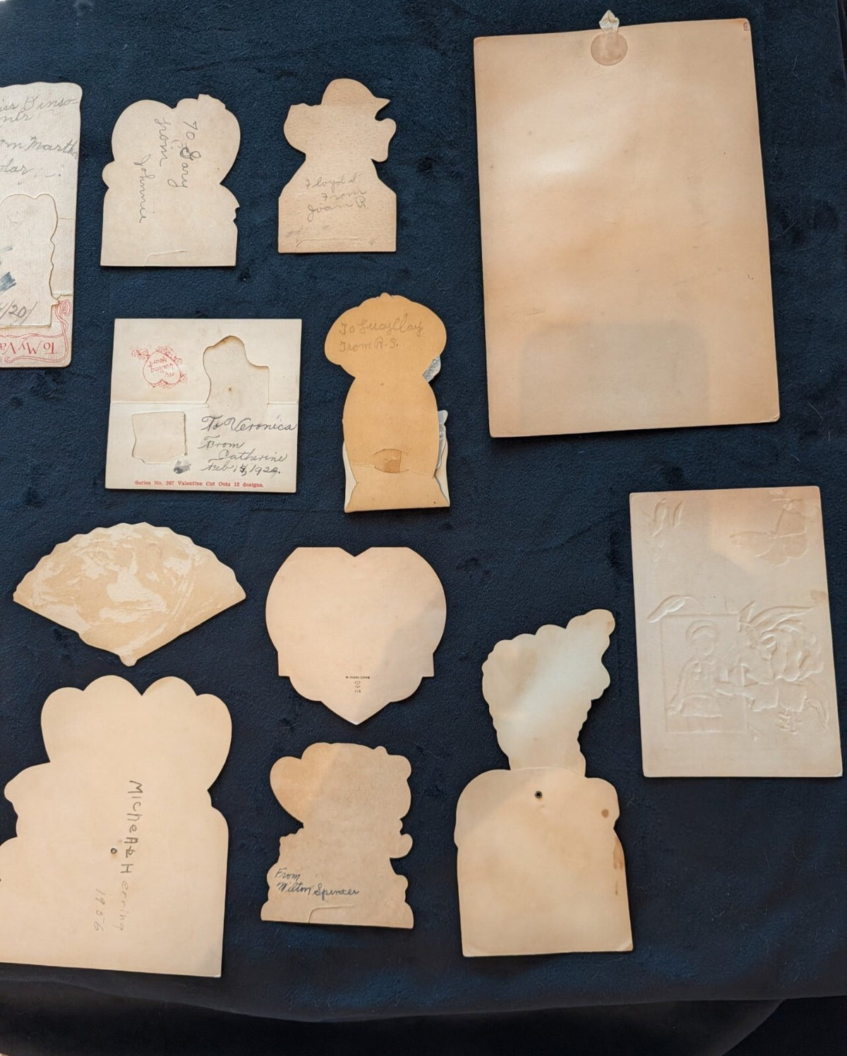 Vintage Valentine Lot 16 Die Cut Mechanical Cards 1899-1950s Embossed Postcard