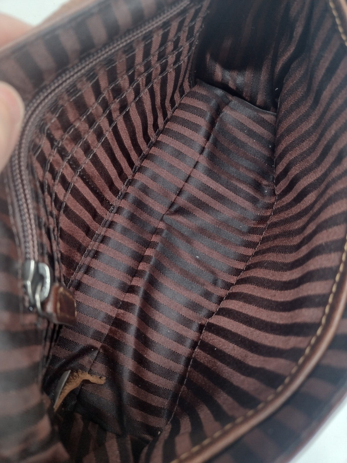 Jack Georges Brown Leather Crossbody Bag Organizer Distressed Patina Messenger