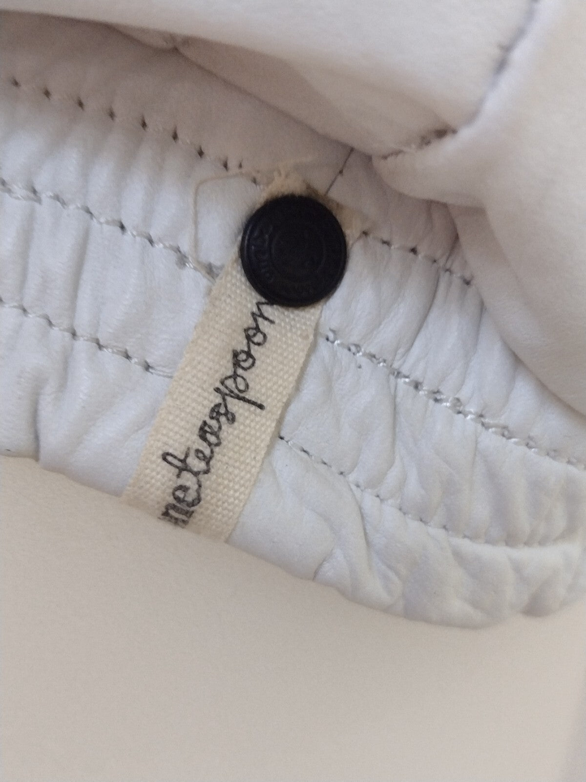 One Teaspoon White Leather Pullover Top Cropped Streetwear