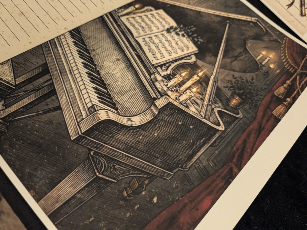 Music Paper Kit 6pc Gothic Journal Ephemera Victorian Junk Journal Scrapbook