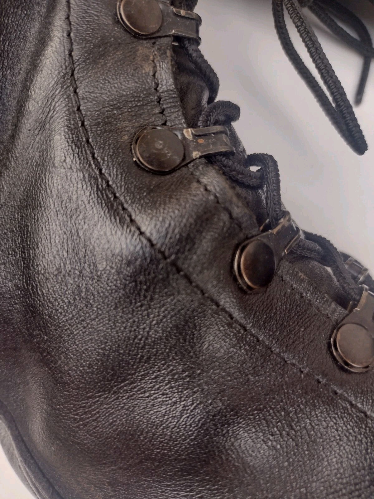 Altama USA Black Leather Combat Boots Vintage Military Tactical Biker Men's 10R