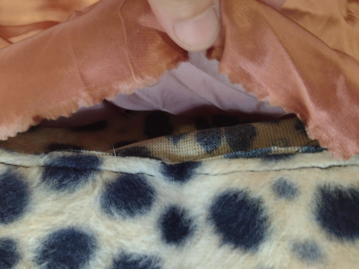 Vintage 1960s Womens Faux Fur Jacket Small Medium Leopard Print Cropped