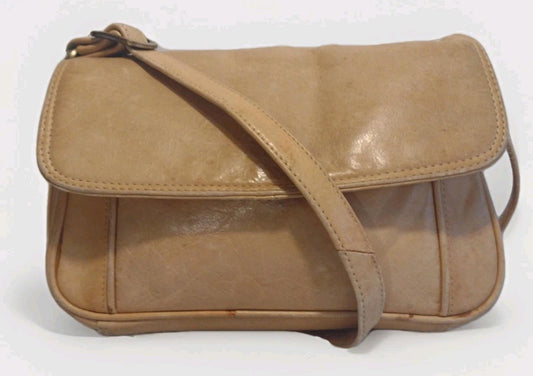 Vintage Chaos Distressed Leather Shoulder Bag India 3 Compartments Y2K Utility