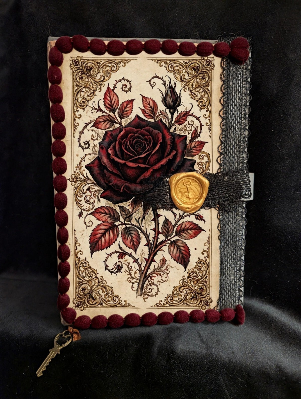 Black Rose 6 Paper Kit Gothic Journal Ephemera Victorian Junk Journal Scrapbook