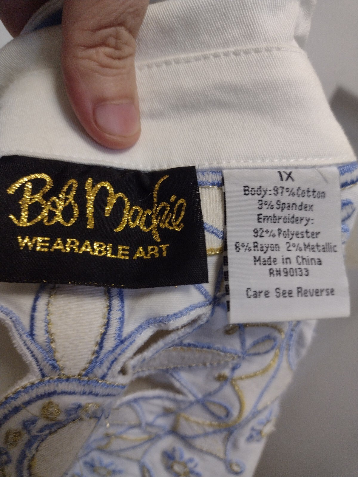 Art To Wear Maximalist Boho Embroidered Cutwork Jacket 1X Bob Mackie Wearable Ar