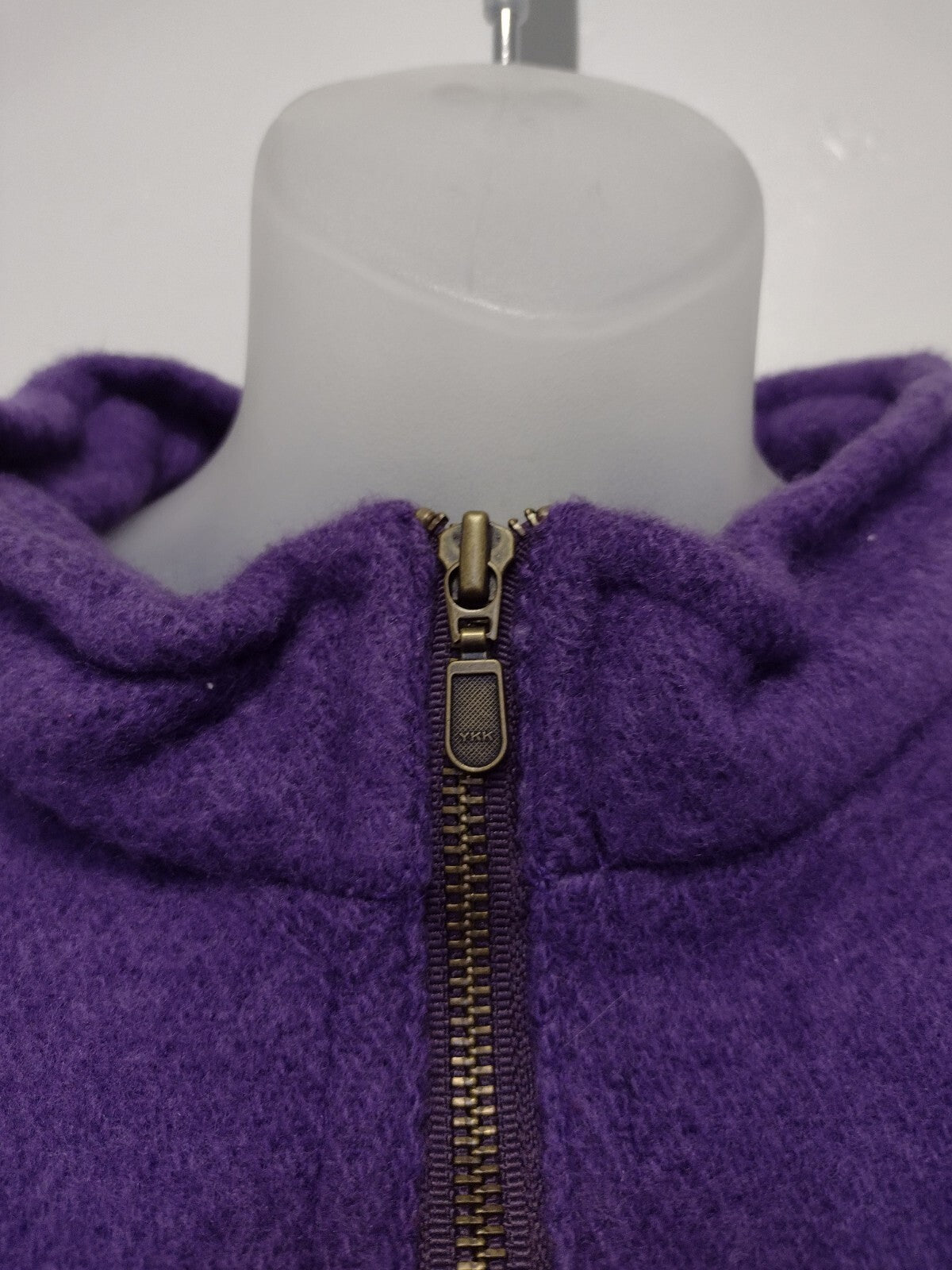 Vintage 90s Cabin Fever Purple Cat Fleece Pullover XL Deadstock Oversized Boxy