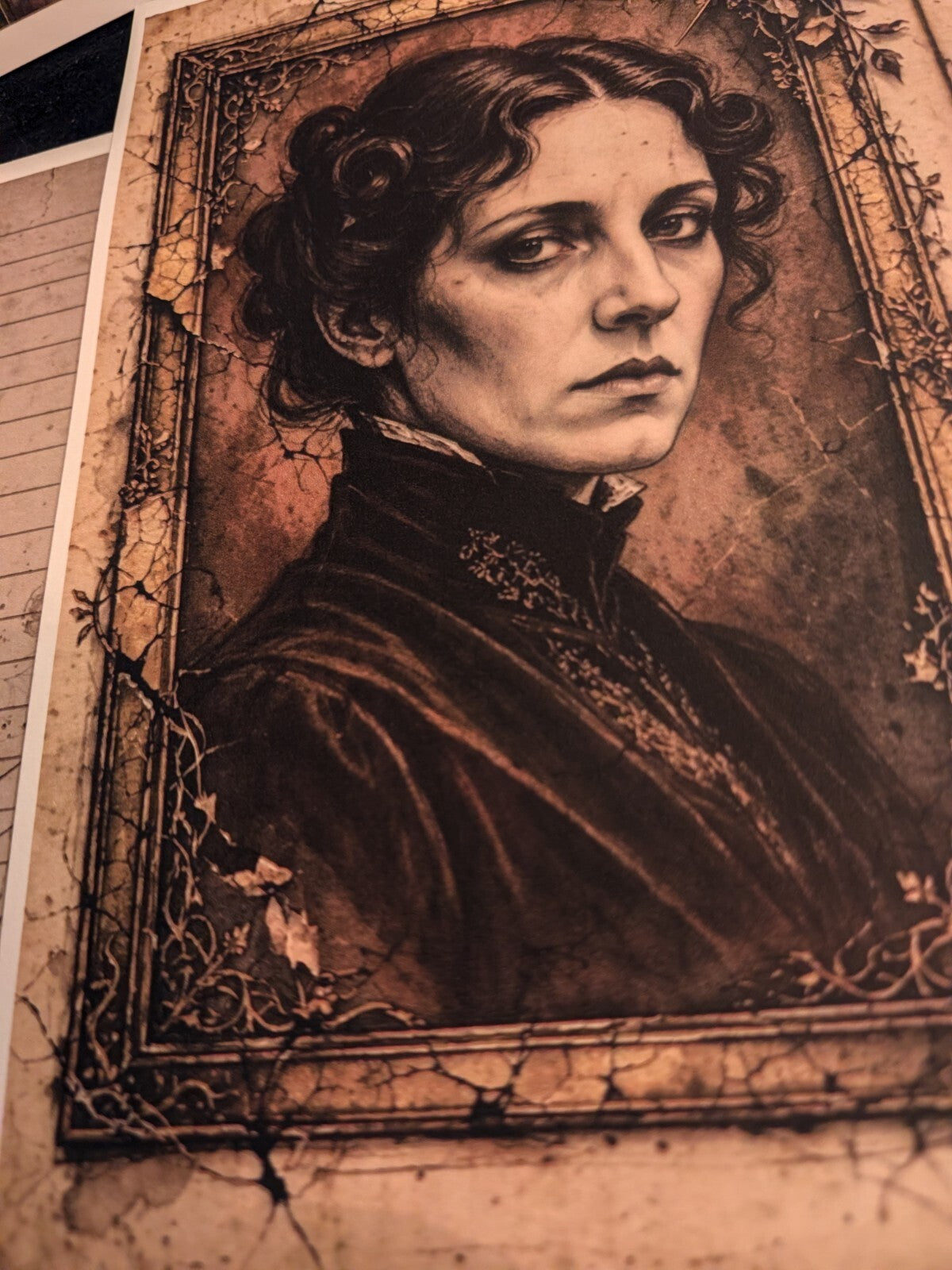 Portrait Paper Kit 6pc Gothic Journal Ephemera Victorian Junk Journal Scrapbook