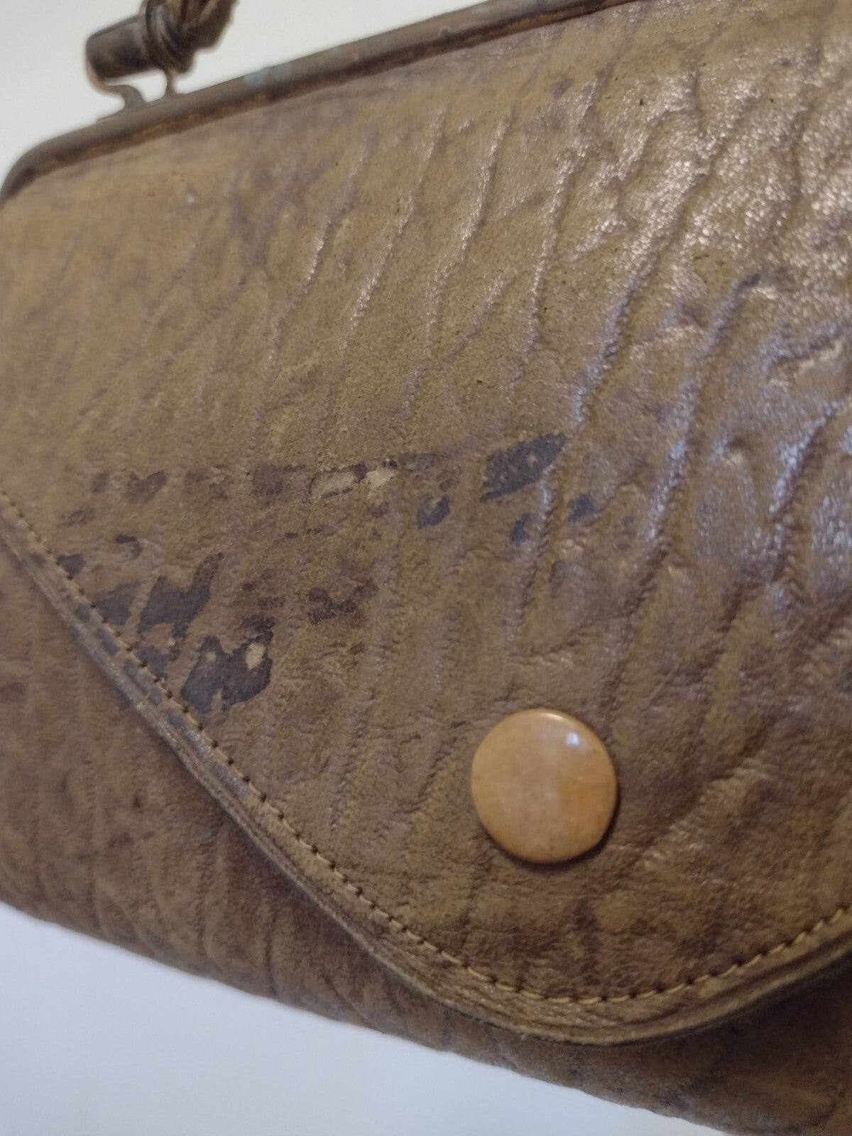 Antique Edwardian Leather Handbag 1905 Ephemera Norfolk Western Railway Purse