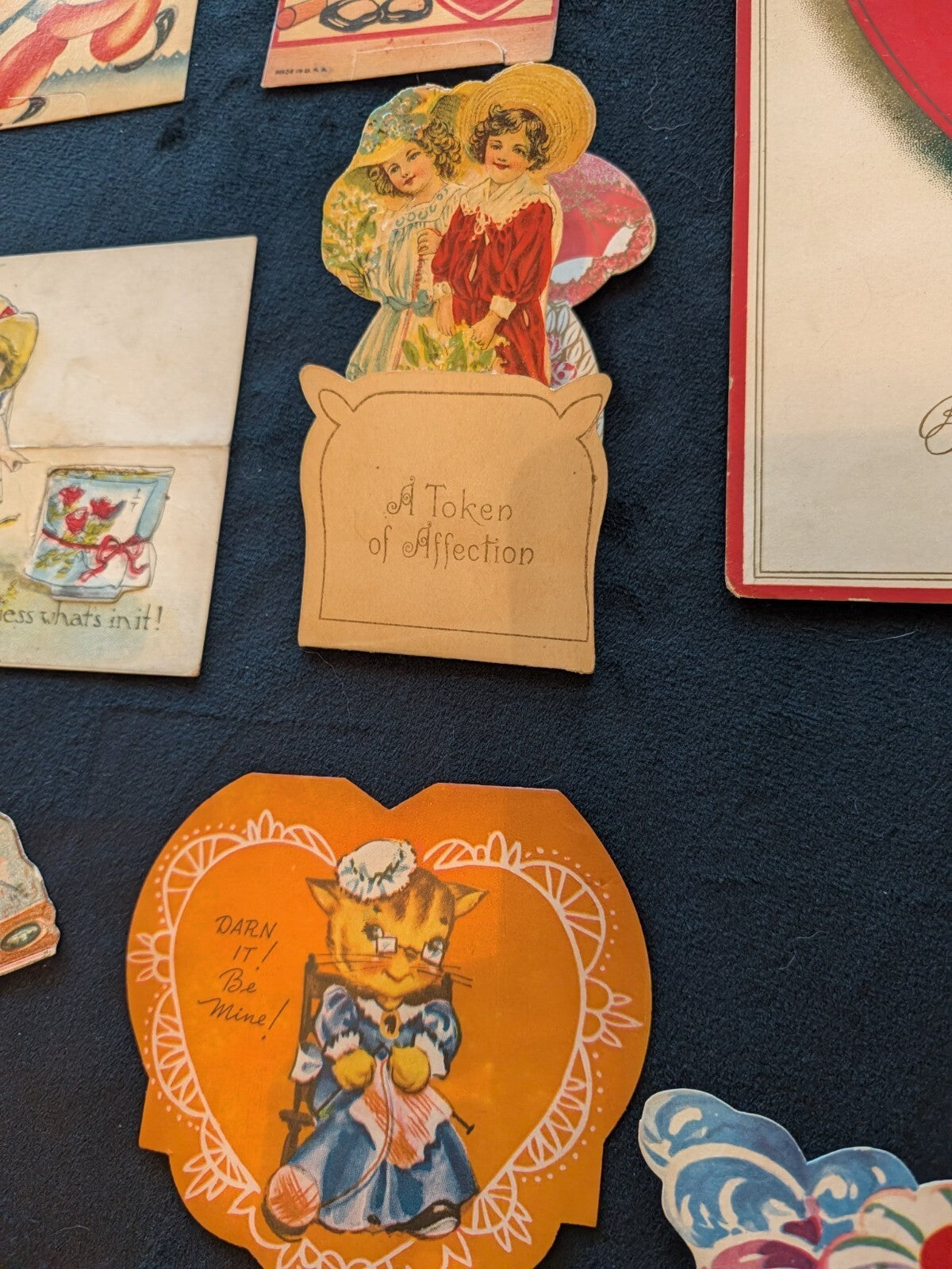 Vintage Valentine Lot 16 Die Cut Mechanical Cards 1899-1950s Embossed Postcard