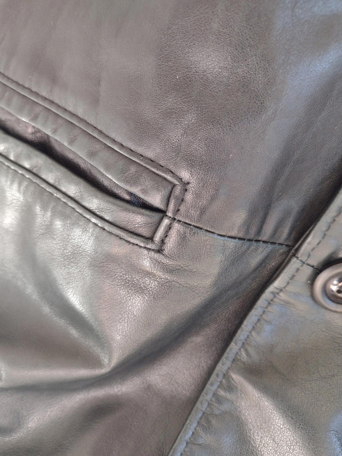 Oscar Leopold Black Calfskin Leather Jacket Sz M Canada Style 6202 4 Button VTG