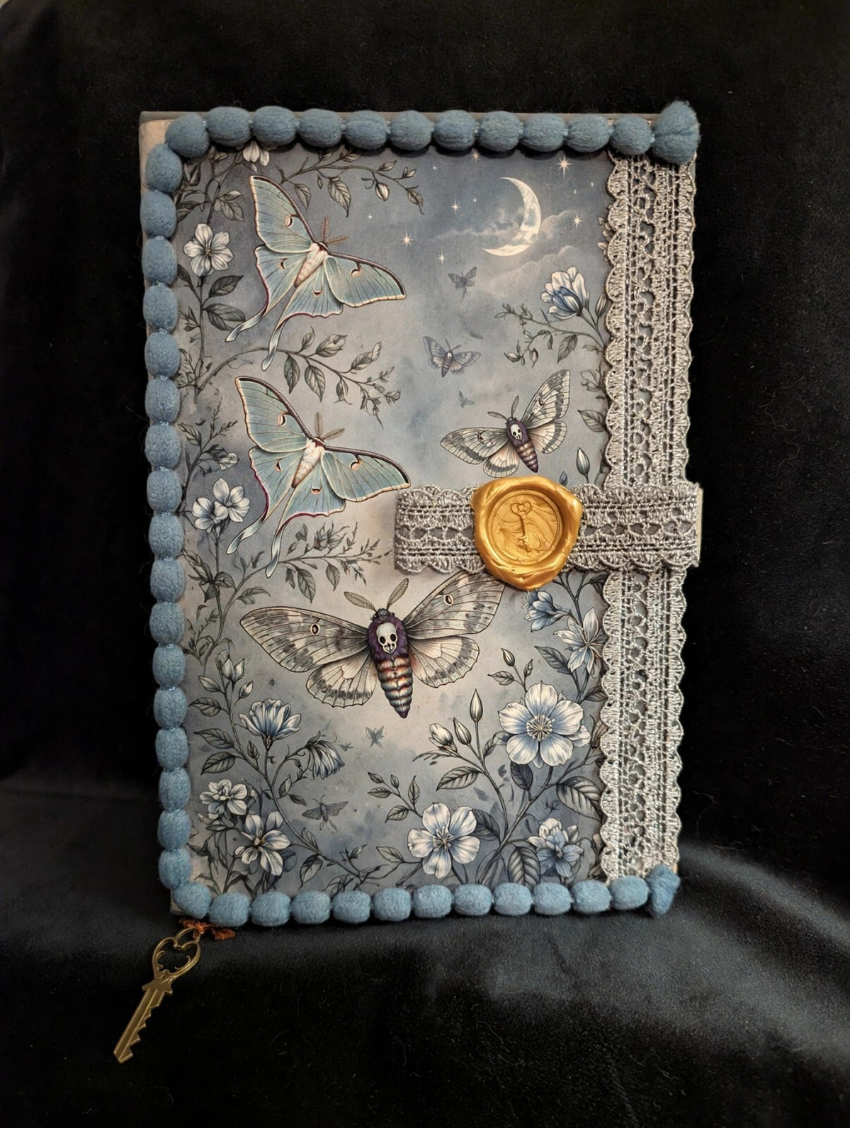 Moth Paper Kit 6pc Gothic Journal Ephemera Victorian Junk Journal Scrapbook