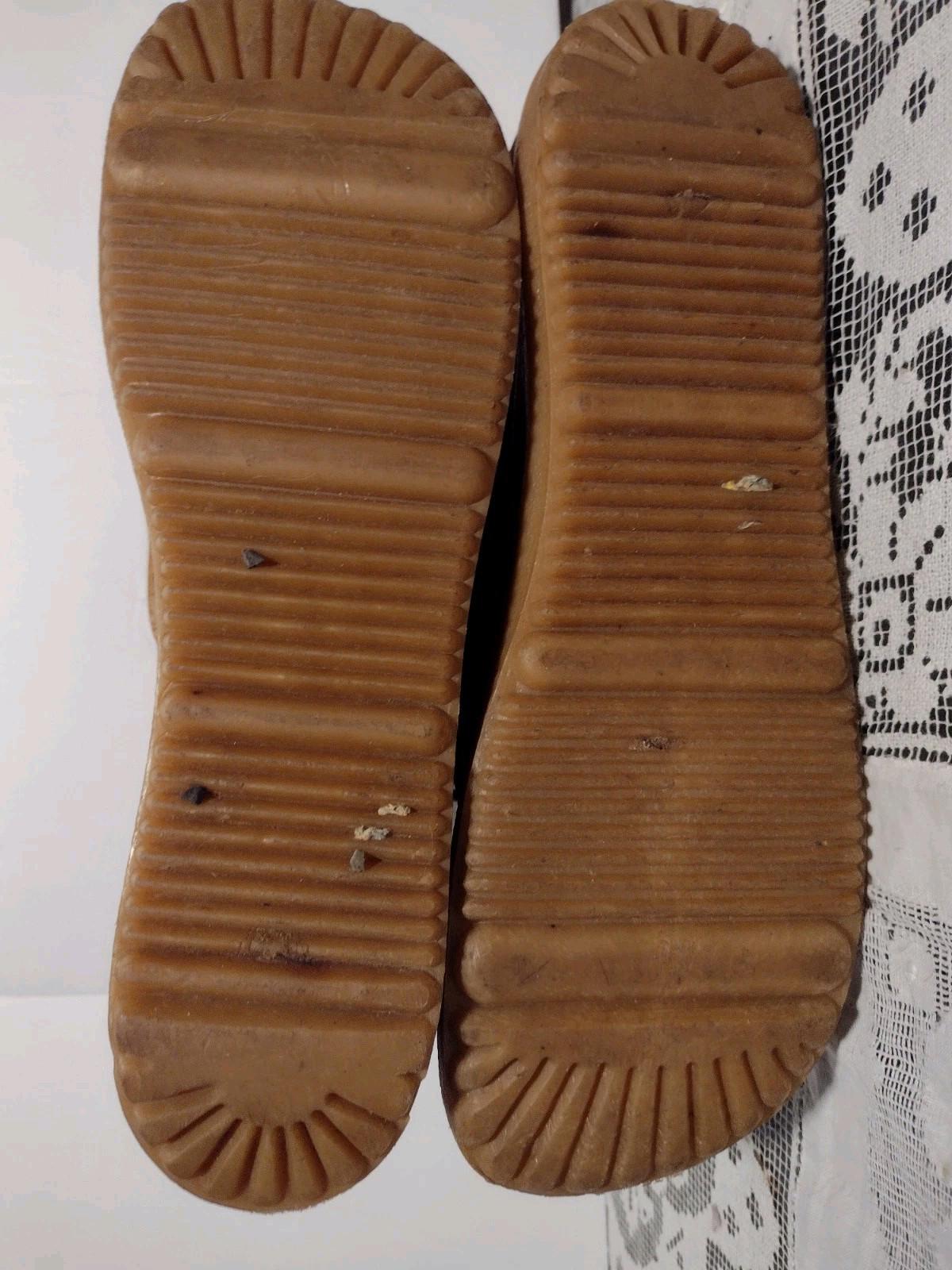 Vintage 70s Suede Sherpa Lined Lace Up Winter Booties Women’s 9.5 Brown