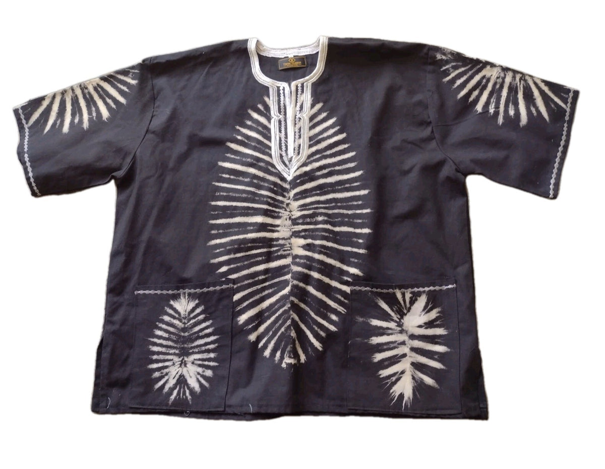 Vintage Dashiki Style Embroidered Tunic Top XXXL Deadstock Handmade