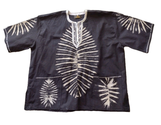 Vintage Dashiki Style Embroidered Tunic Top XXXL Deadstock Handmade