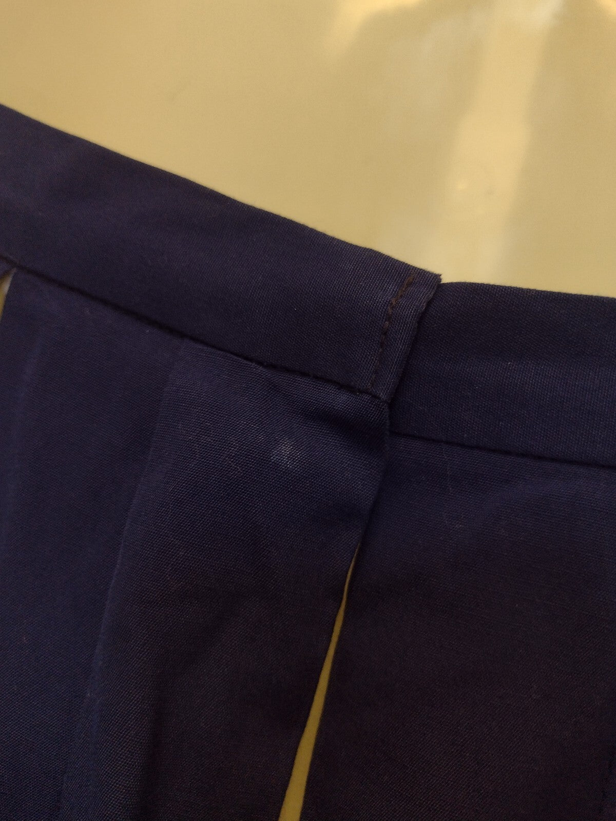 Vintage 1960s Cheerleader Skirt Navy White Pleated Handmade School Spirit Cotton