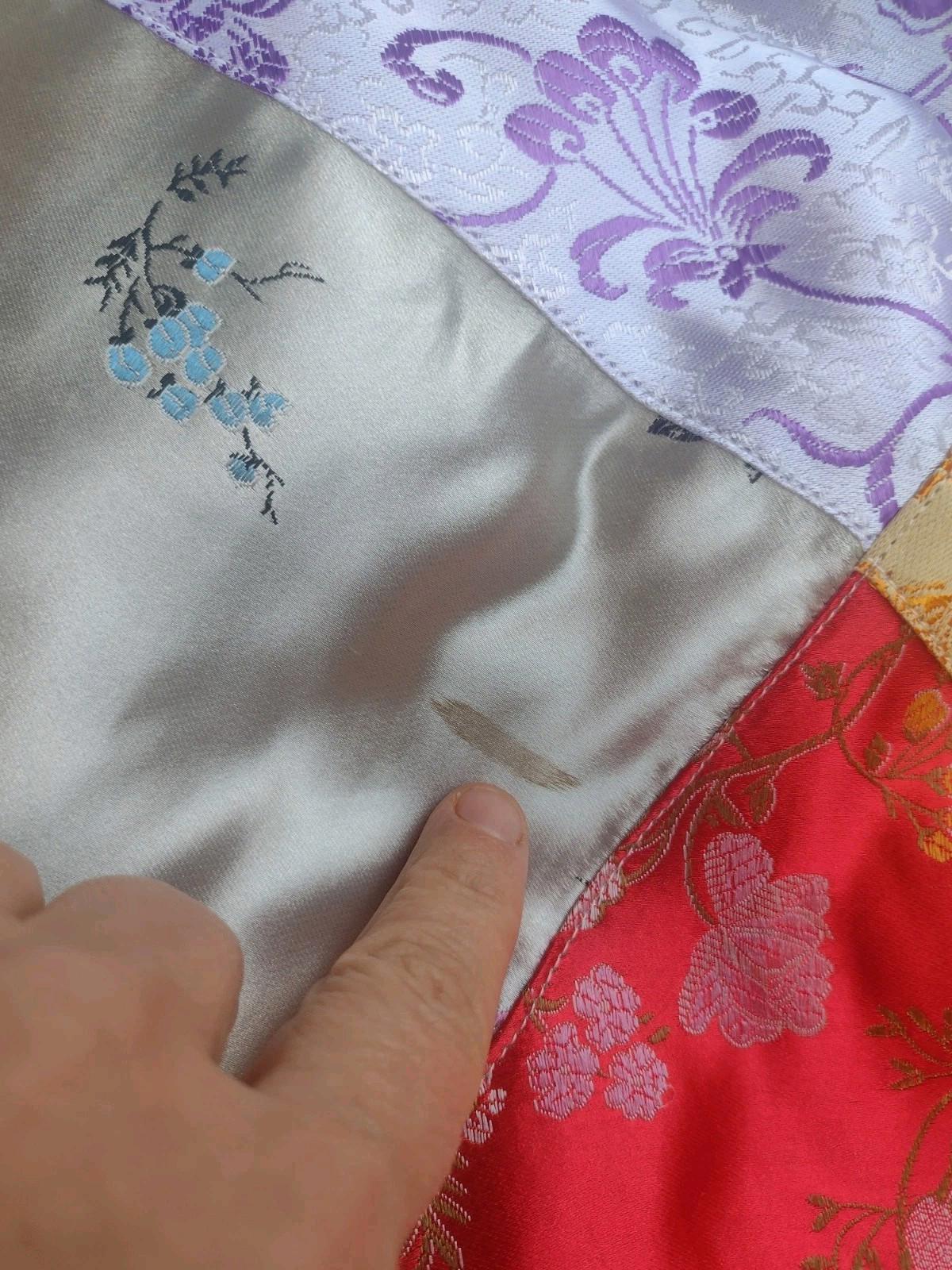 Asian / Indian Quilt Textile Bundle Set Of Two- Curtain Panel & Small Quilt