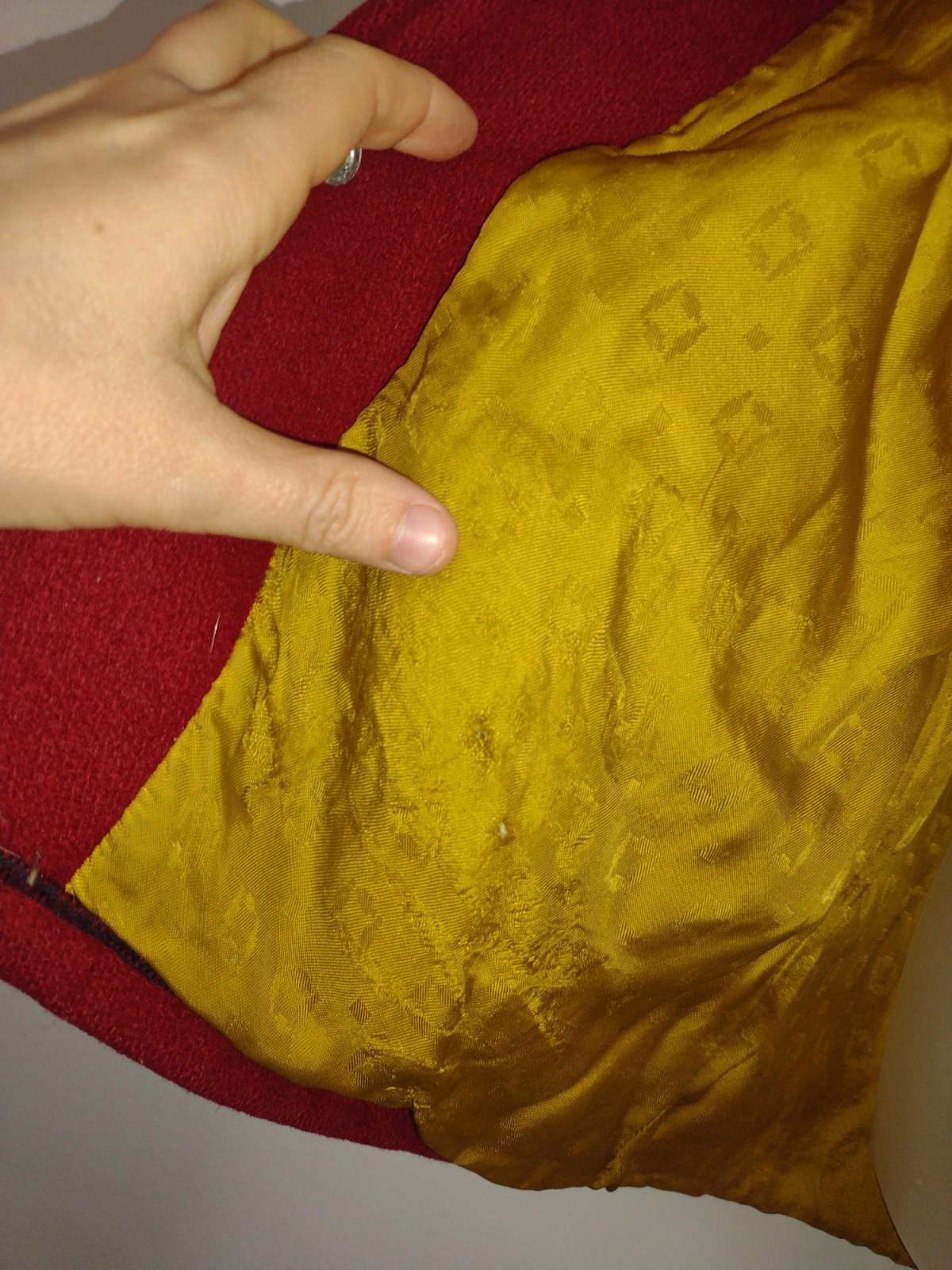 Vintage Kaye Bros Cougar Band Award Jacket Wool Red Gold Lined Men’s Small