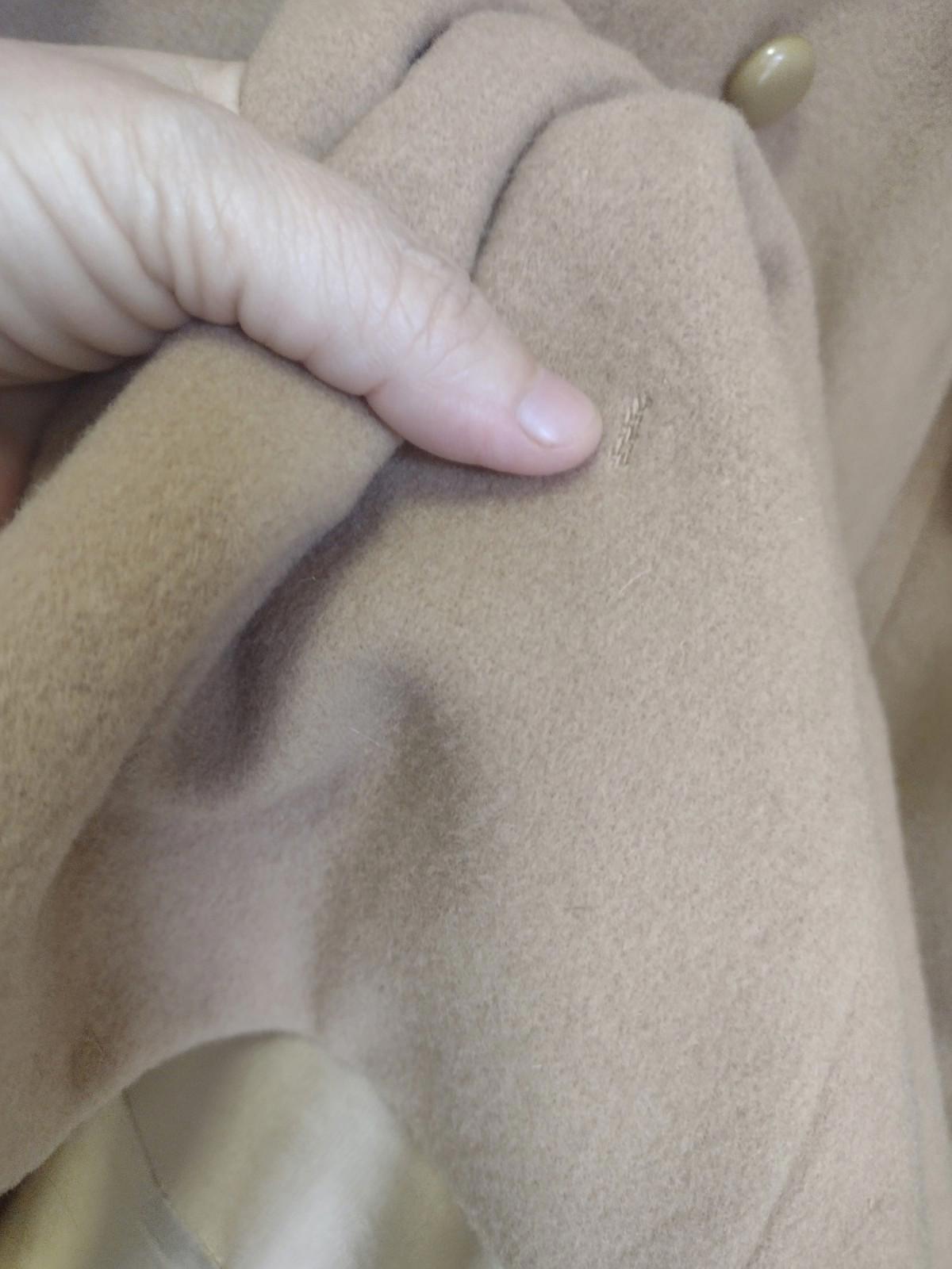 Vintage '80s Montello Mackintosh Wool Overcoat Tan Union Made W Sz 14
