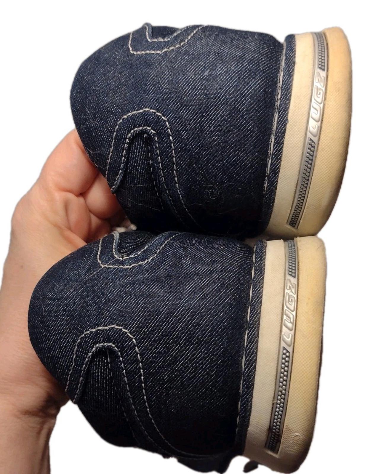 Lugz Changeover II Denim Sneakers Men’s 13 Dark Wash Contrast Stitch Rare