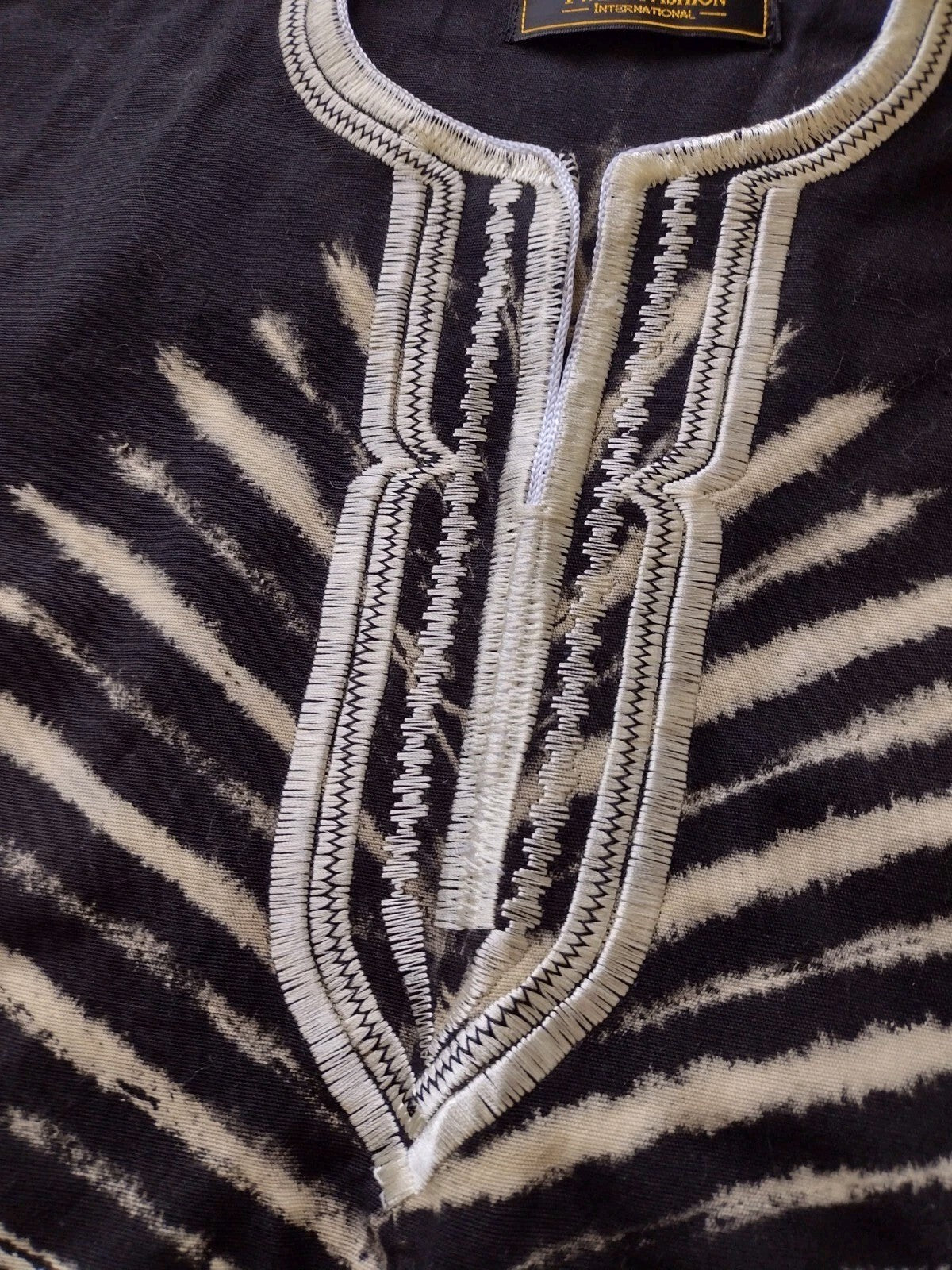 Vintage Dashiki Style Embroidered Tunic Top XXXL Deadstock Handmade