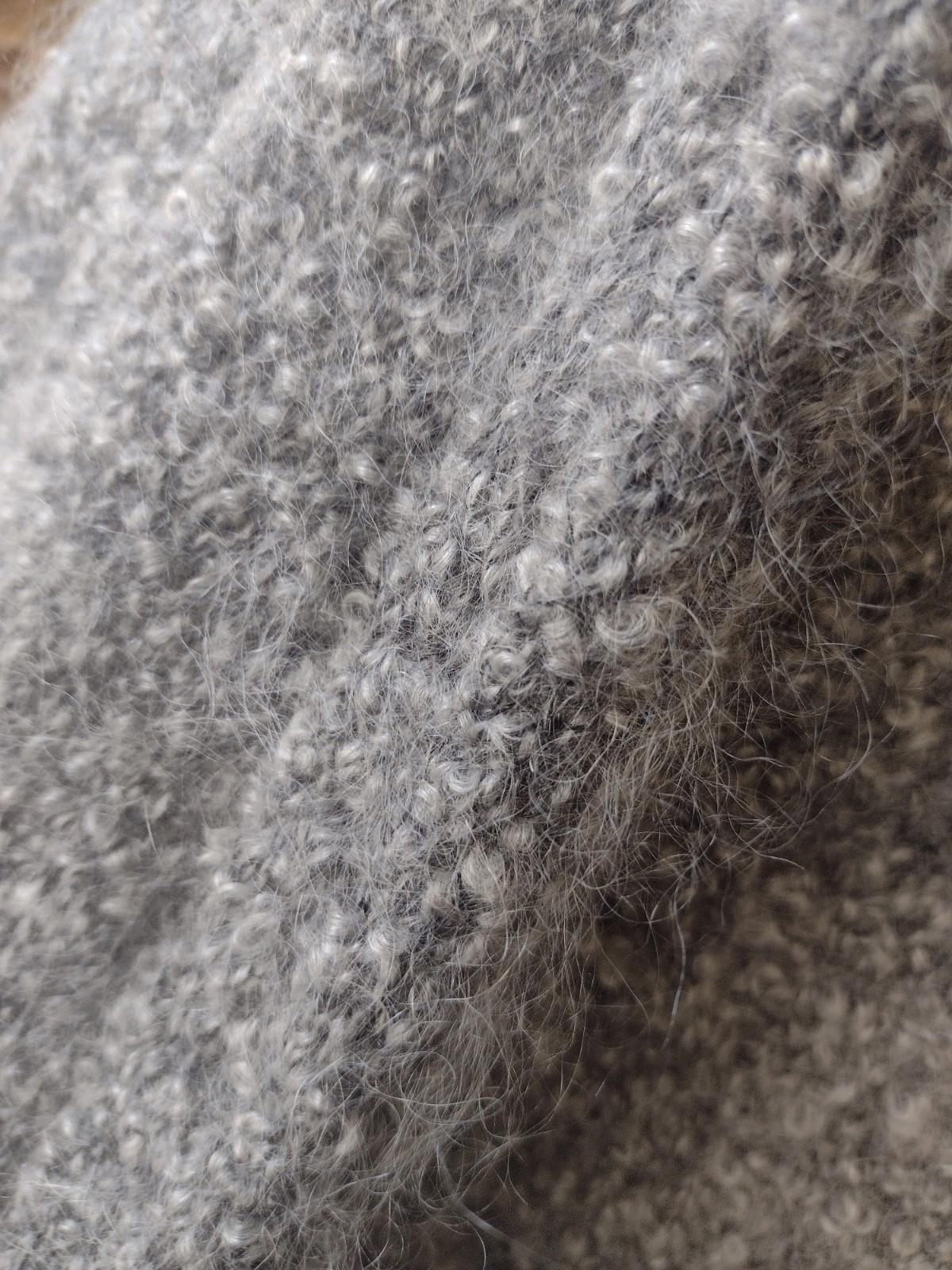 Escada Sport Gray Mohair Wool Hoodie M Y2K Pullover Sweater Soft Unisex Knit