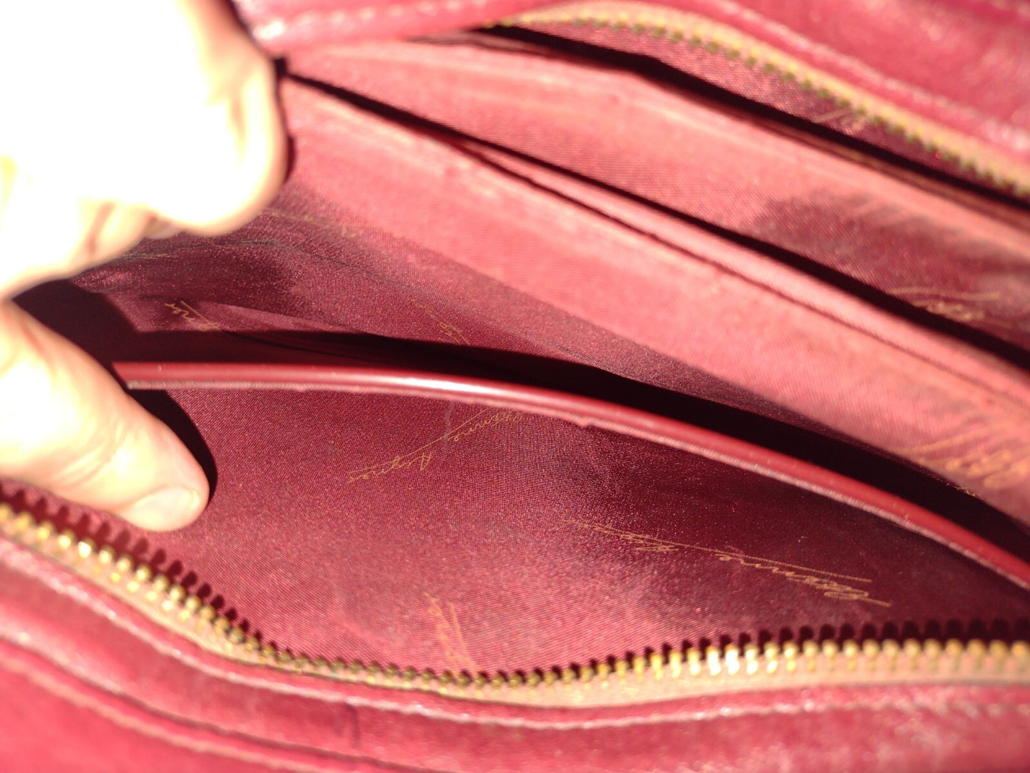 Vintage 70s Etienne Aigner Oxblood Leather Shoulder Bag Organizer Purse