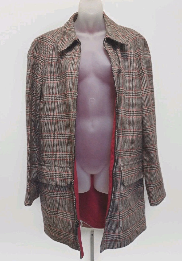 Saks Fifth Avenue Loro Piana Storm System Cashmere Jacket Italy 38 Plaid Luxury