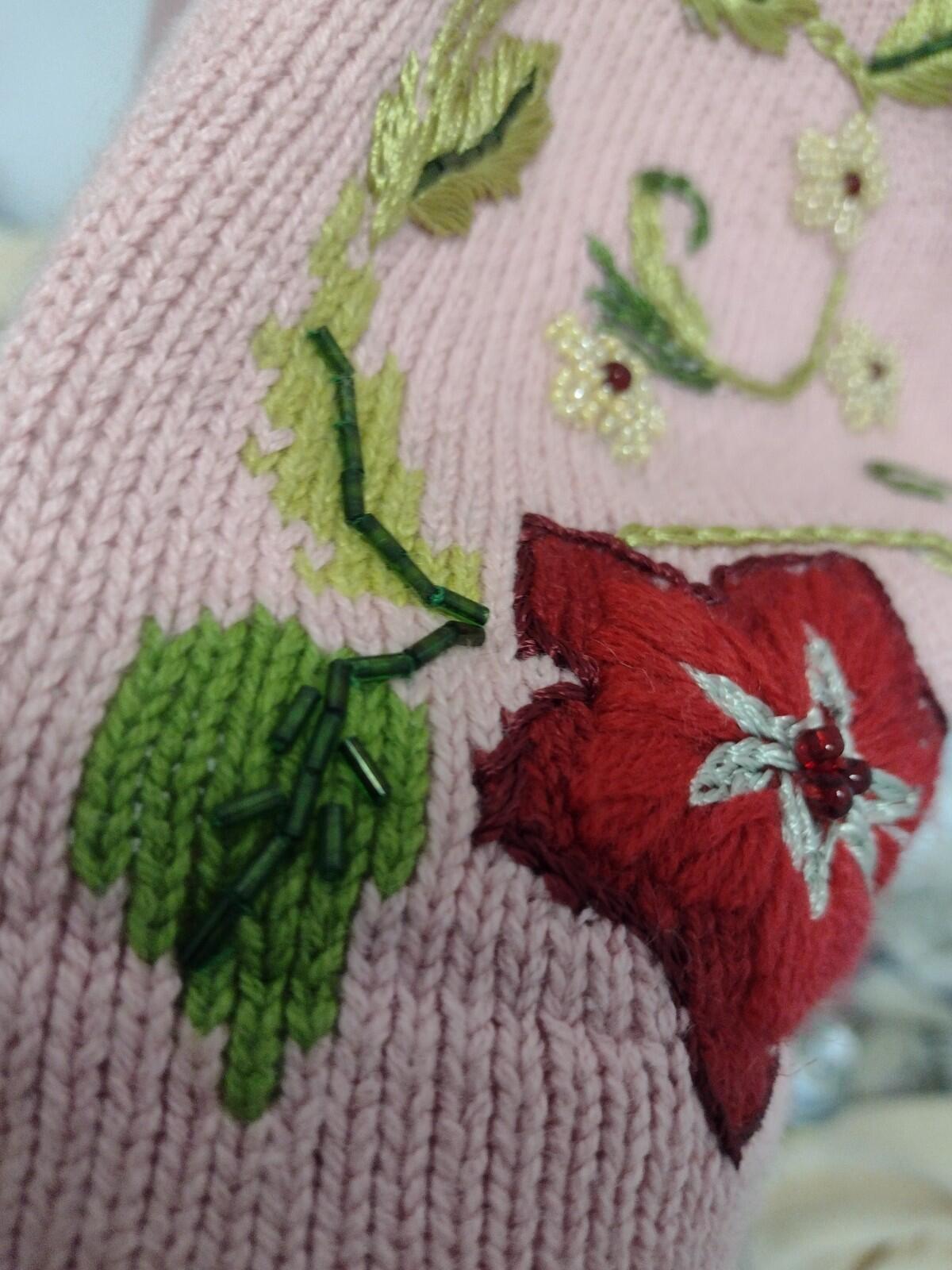 Storybook Knits Wrapped in Romance Floral Duster Cardigan L
