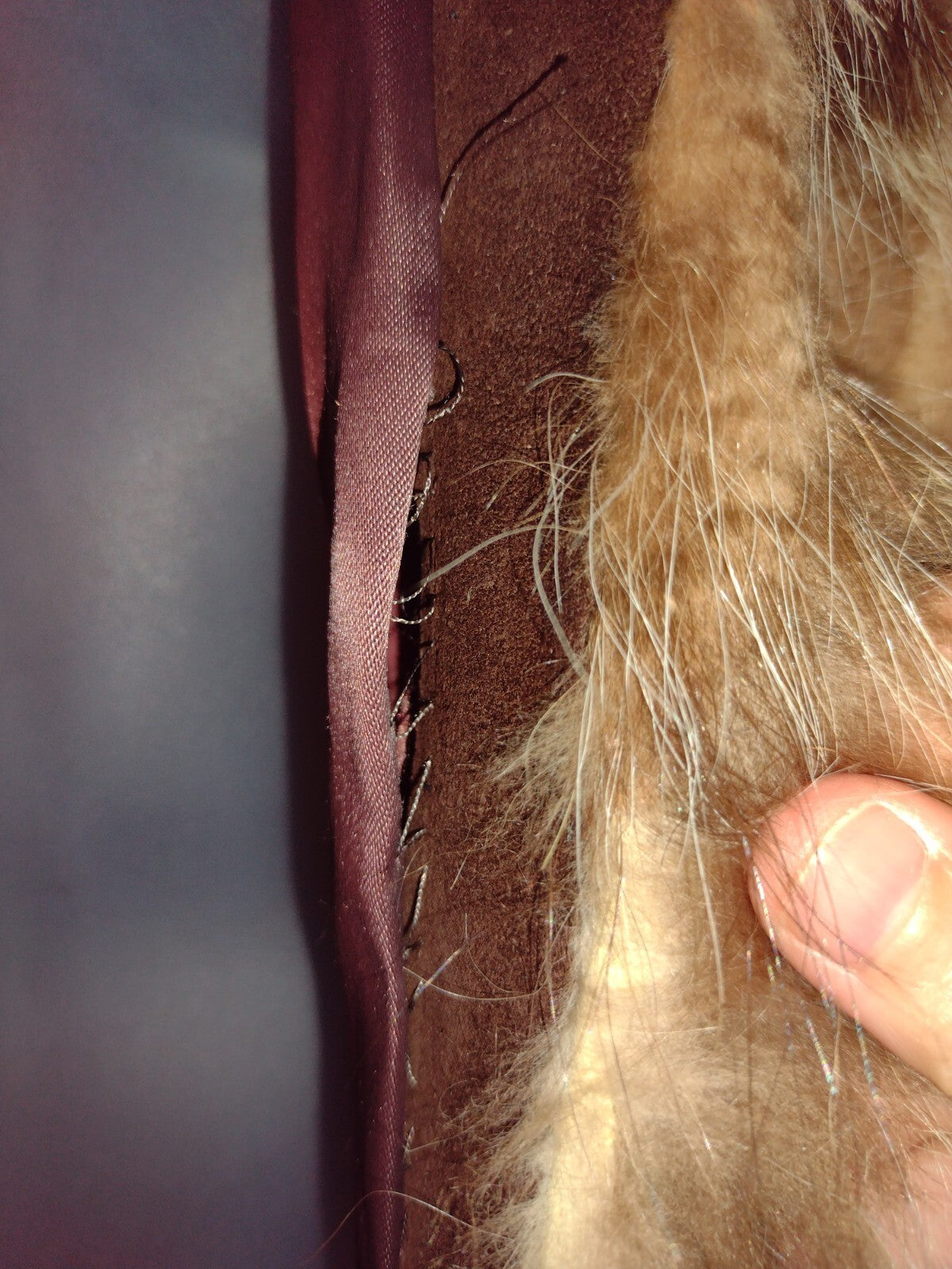 Vintage Coyote Fur Coat Jacket Brown Cream Boho Western 70s S